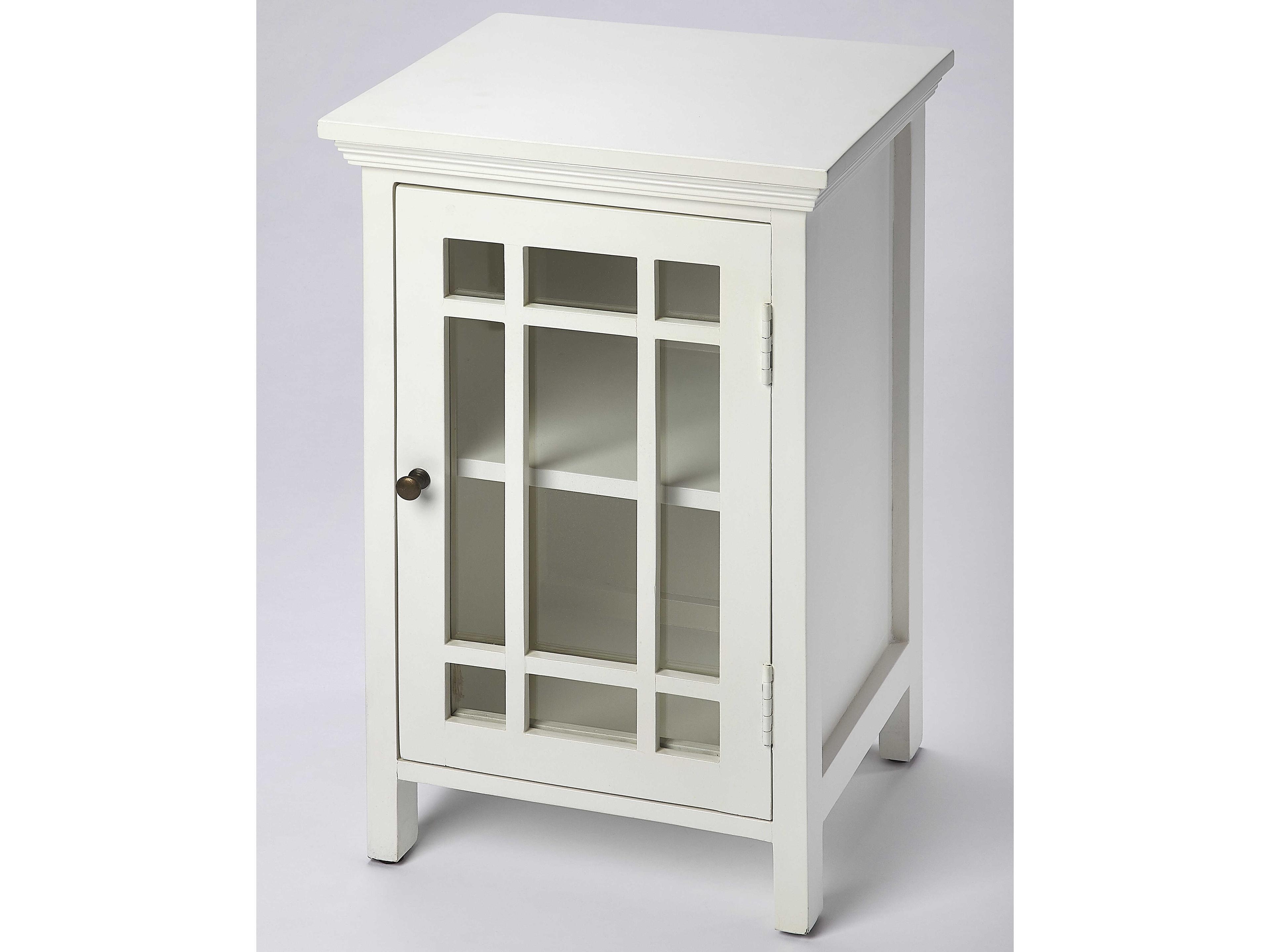 Baxter Smooth White Mango Wood Accent Cabinet