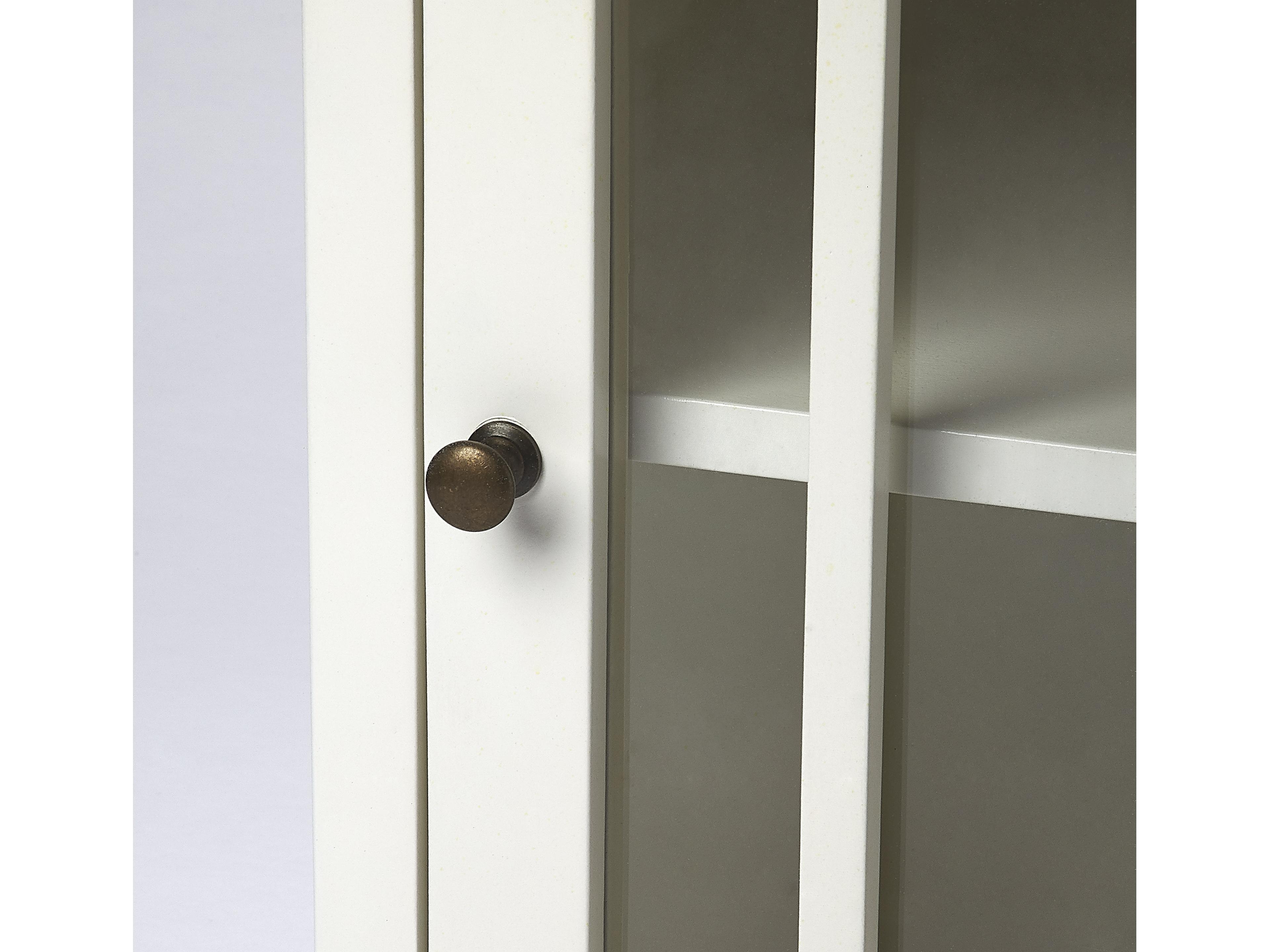 Butler Baxter Smooth White Mango Wood Accent Cabinet