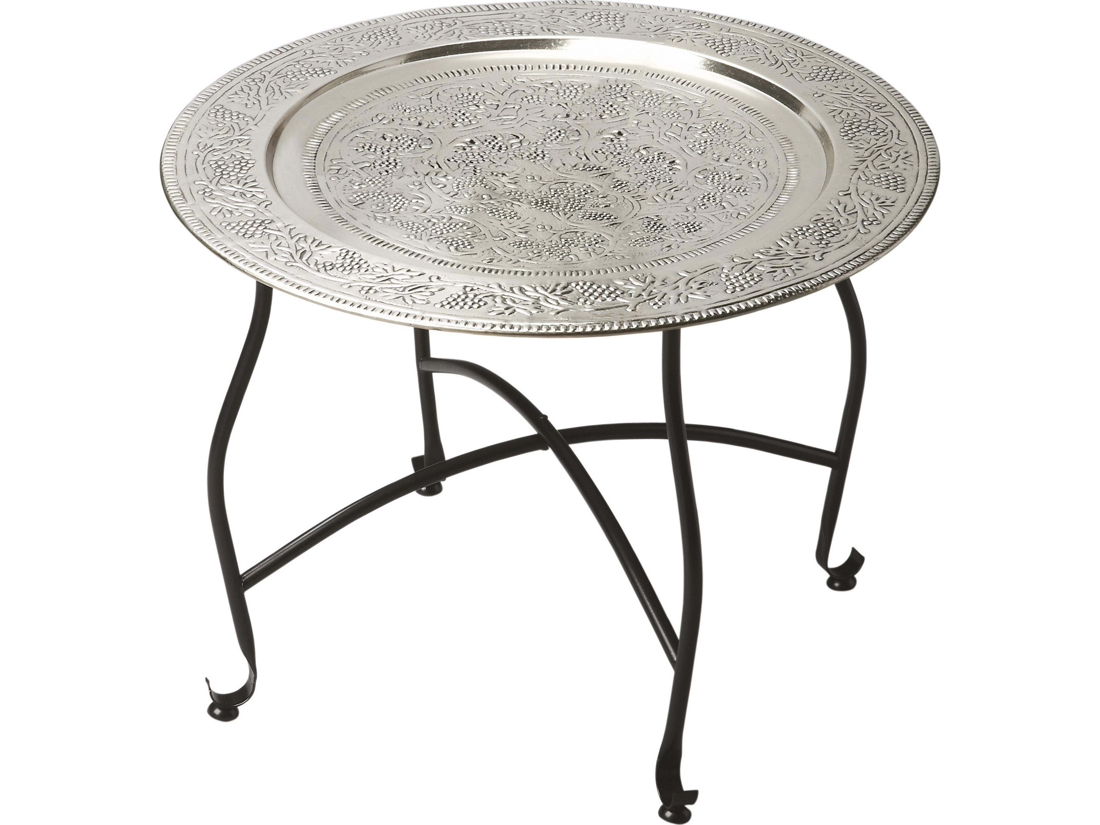 Agadir Round Metalworks End Table