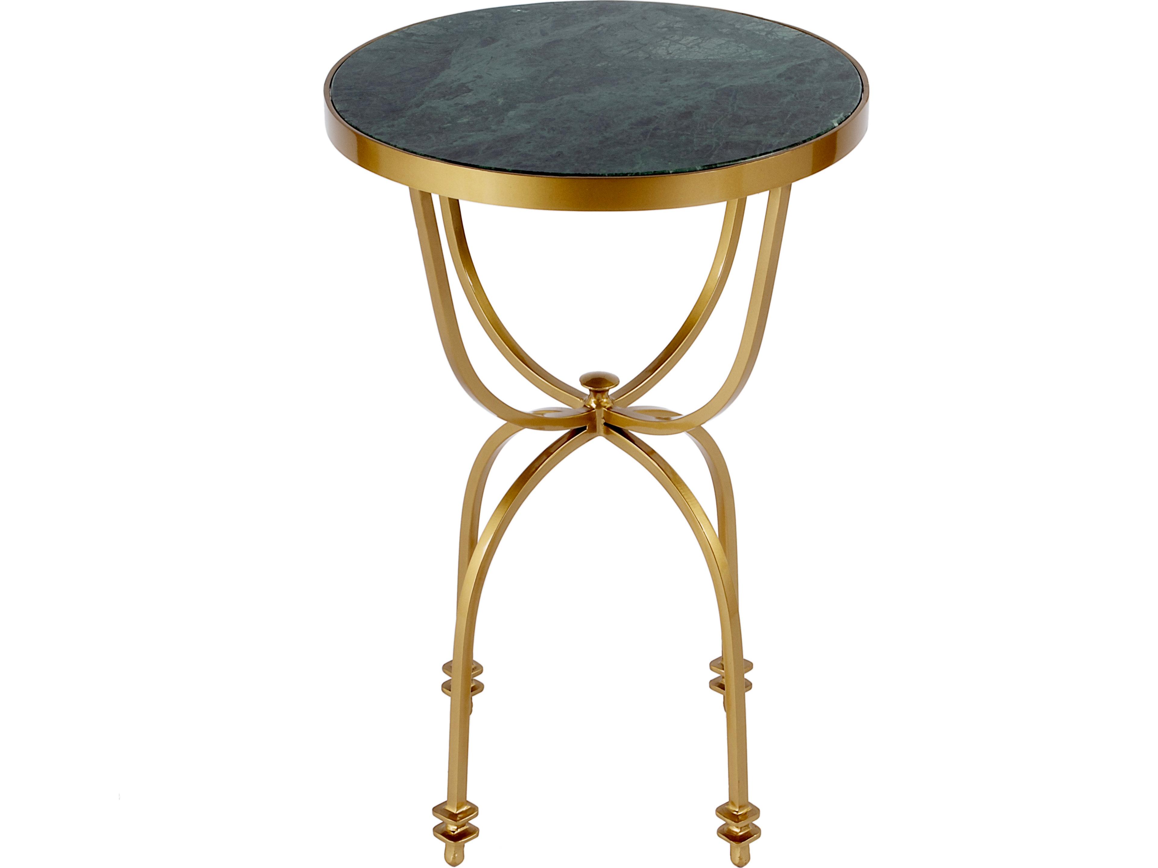 Butler Hager Round Green Marble End Table