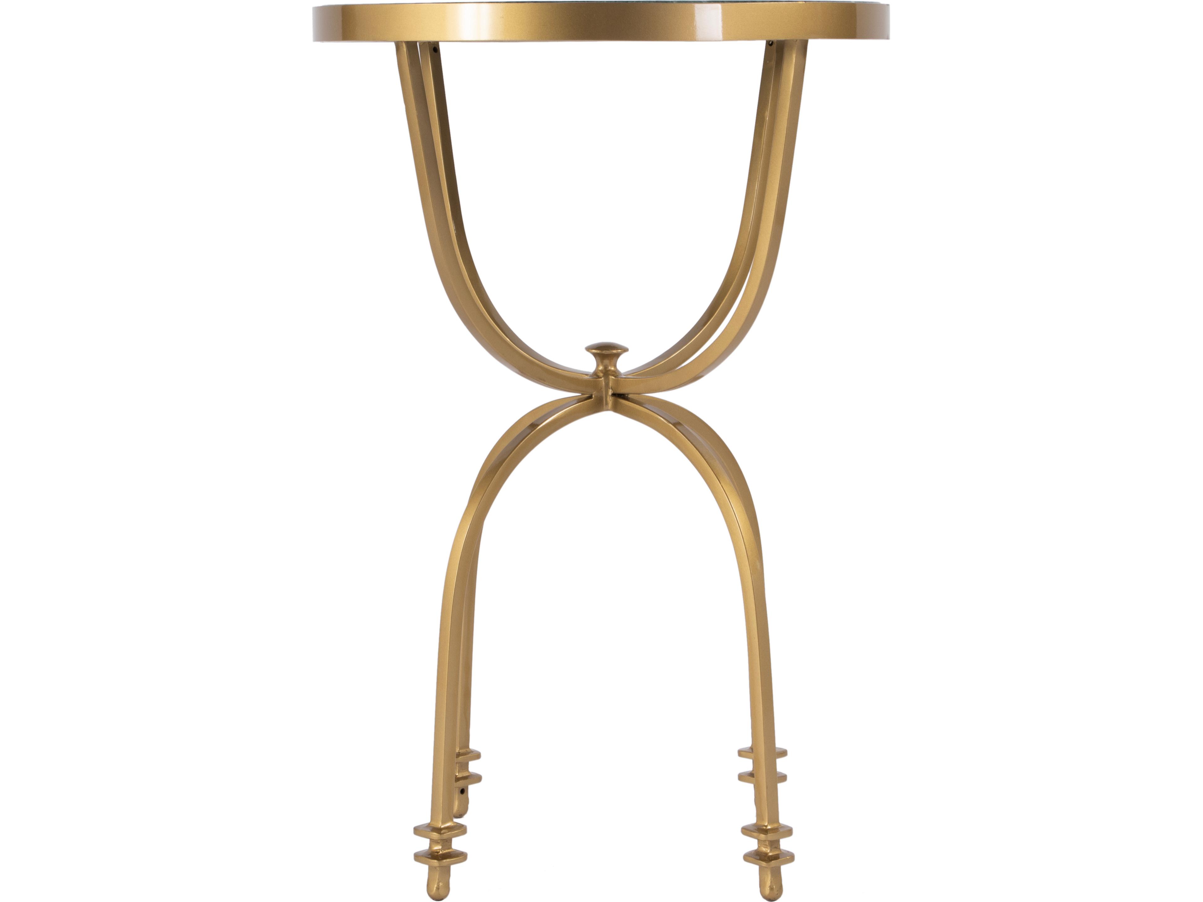 Butler Hager Round Green Marble End Table