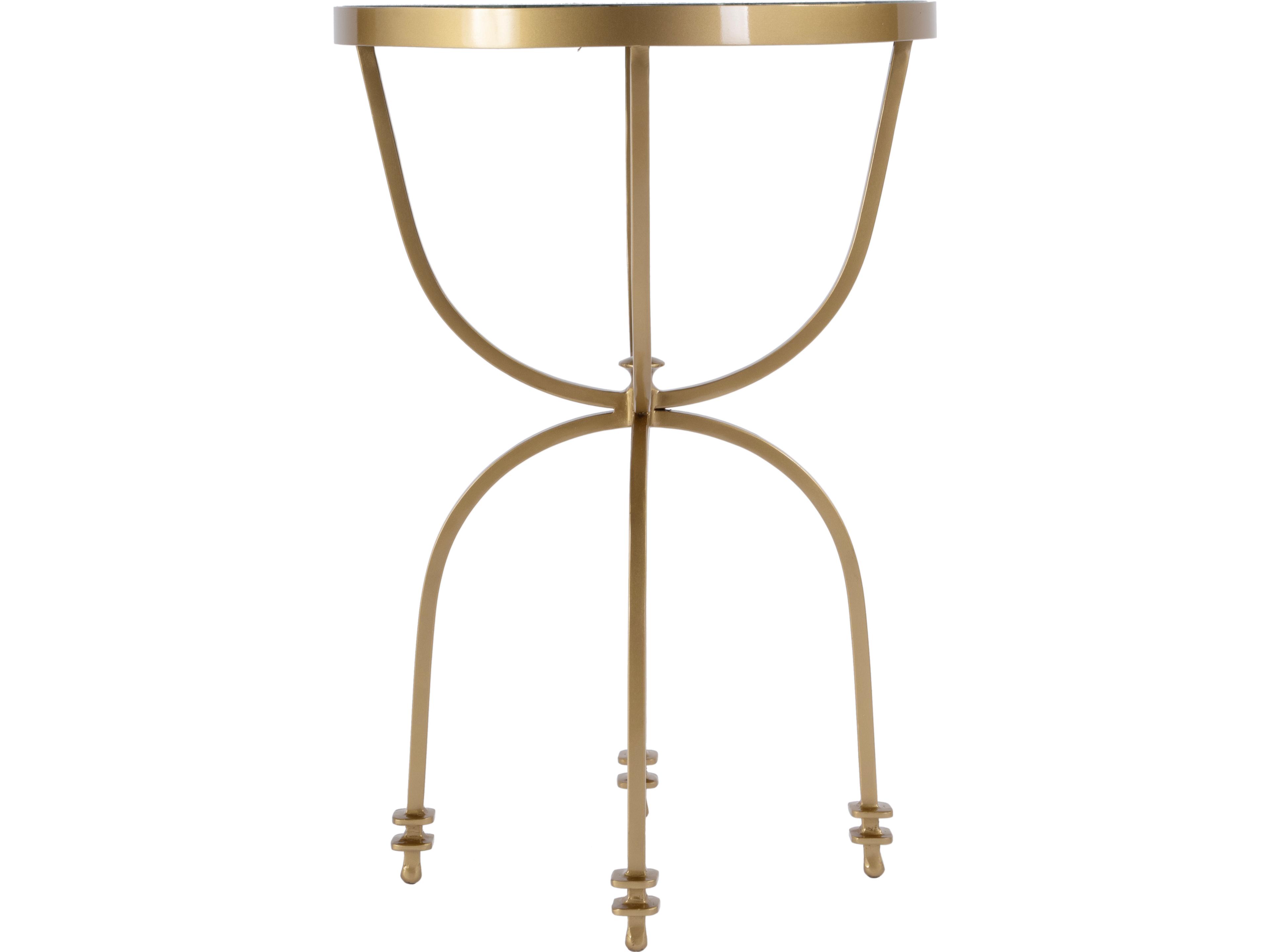 Butler Hager Round Green Marble End Table