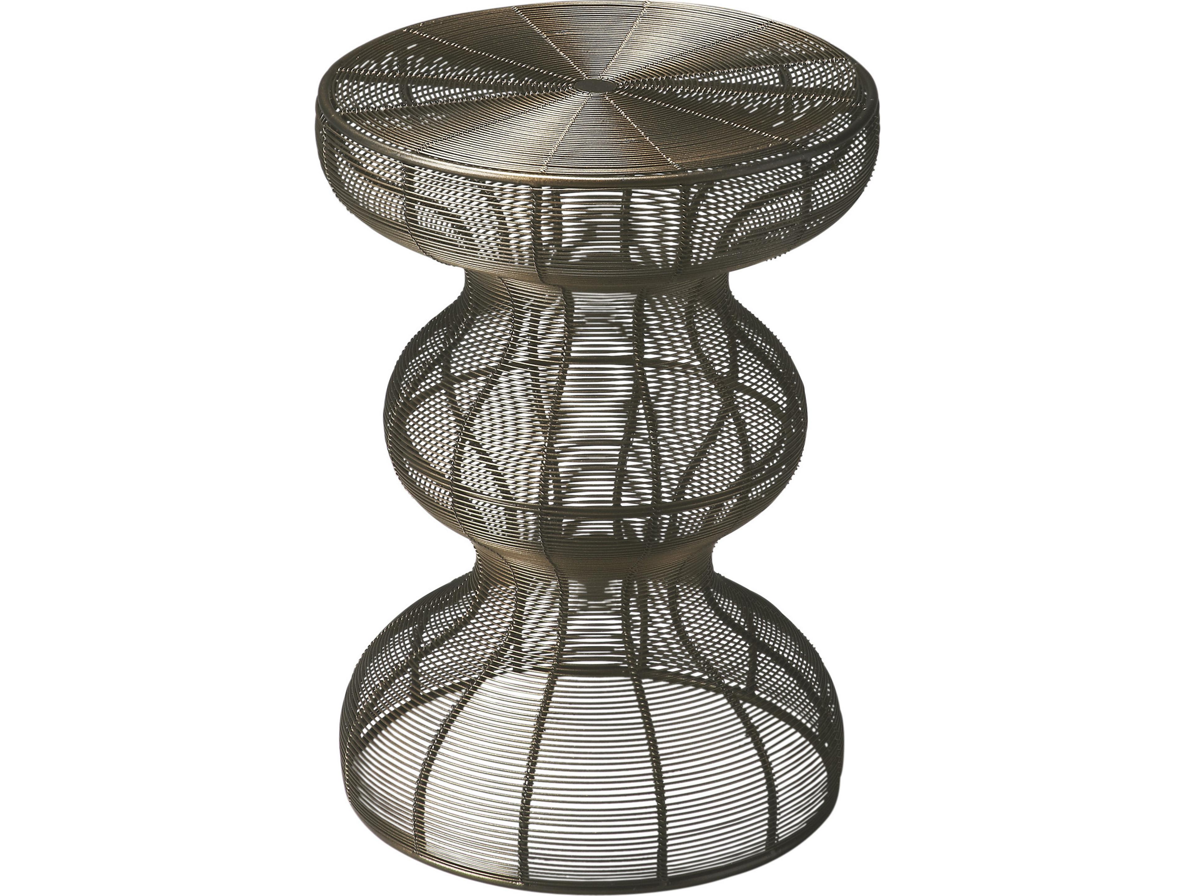 Angeline Round Metalworks End Table