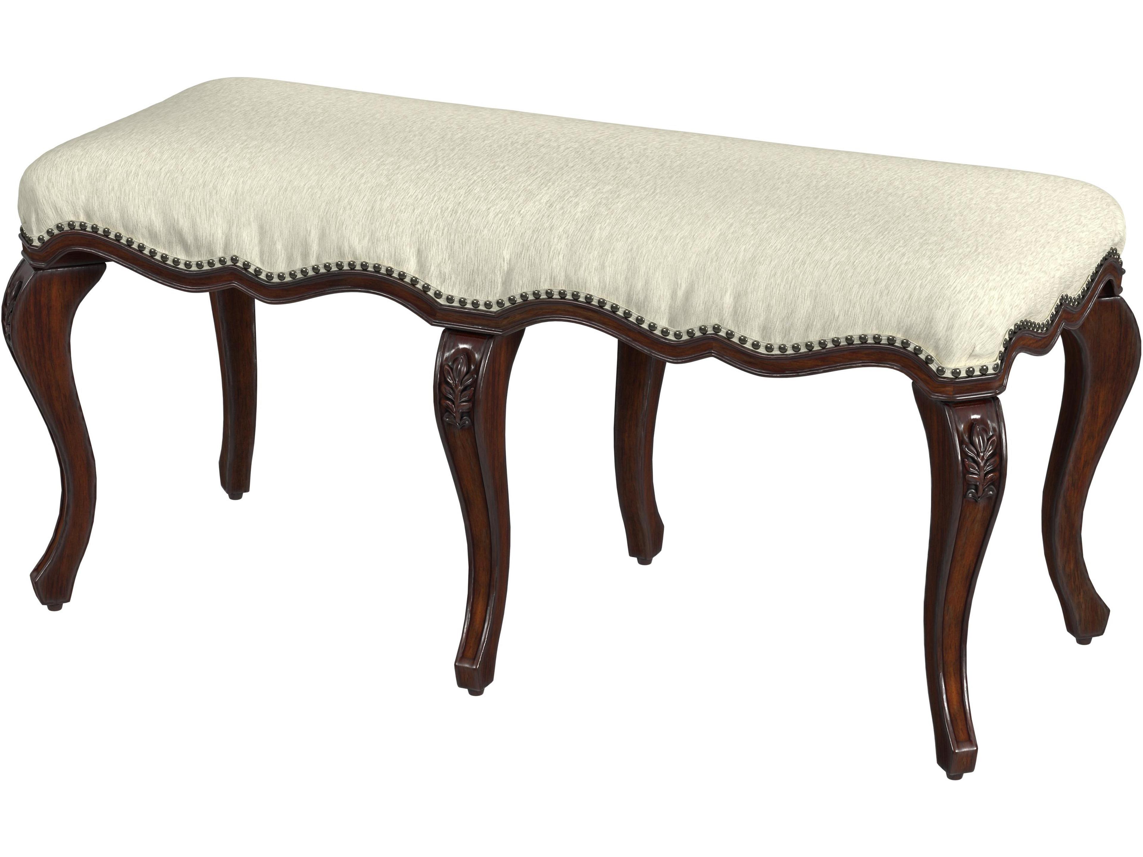 Michelline Cherry Beige Upholstered Accent Bench