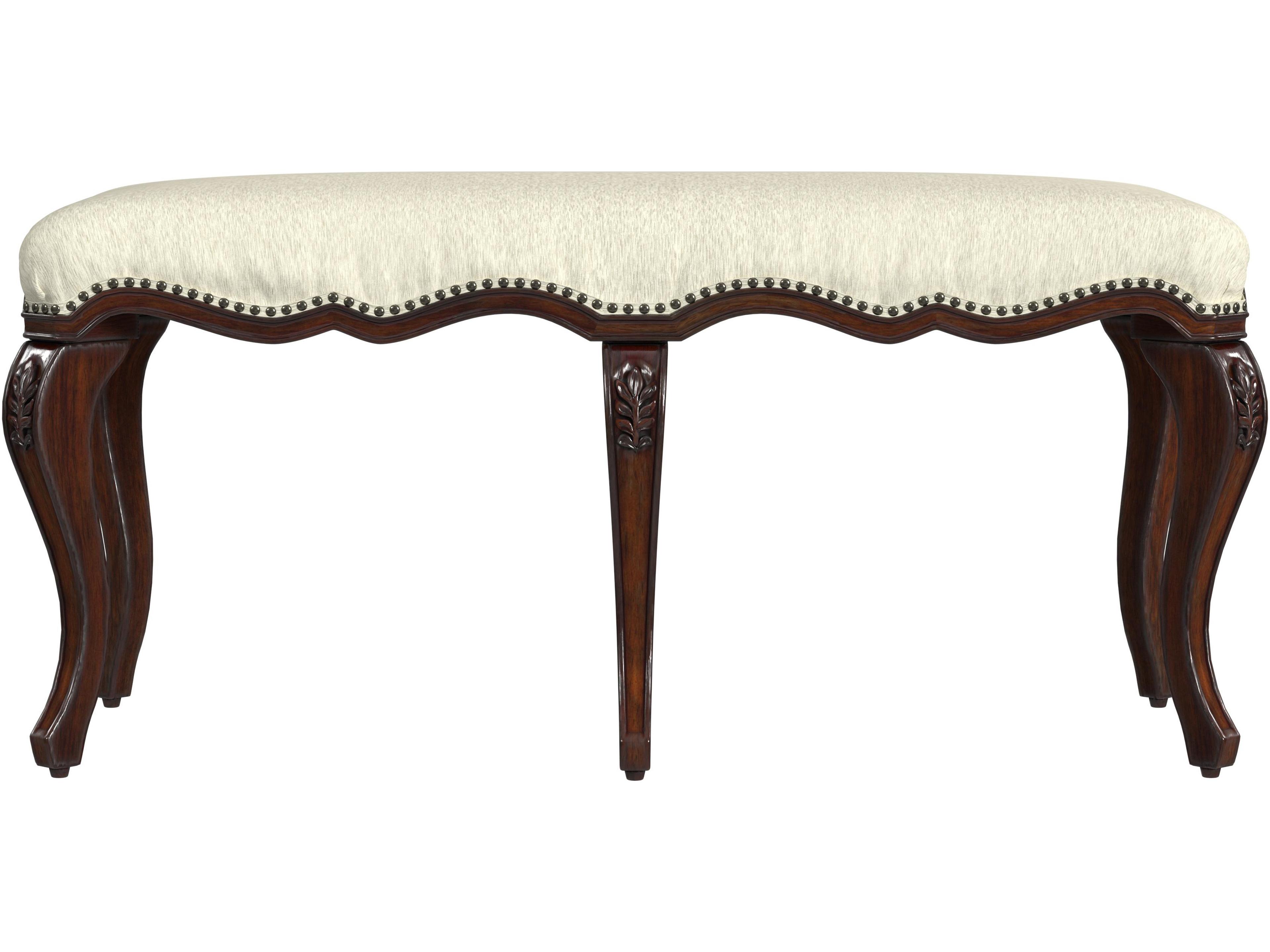Butler Michelline Cherry Beige Upholstered Accent Bench