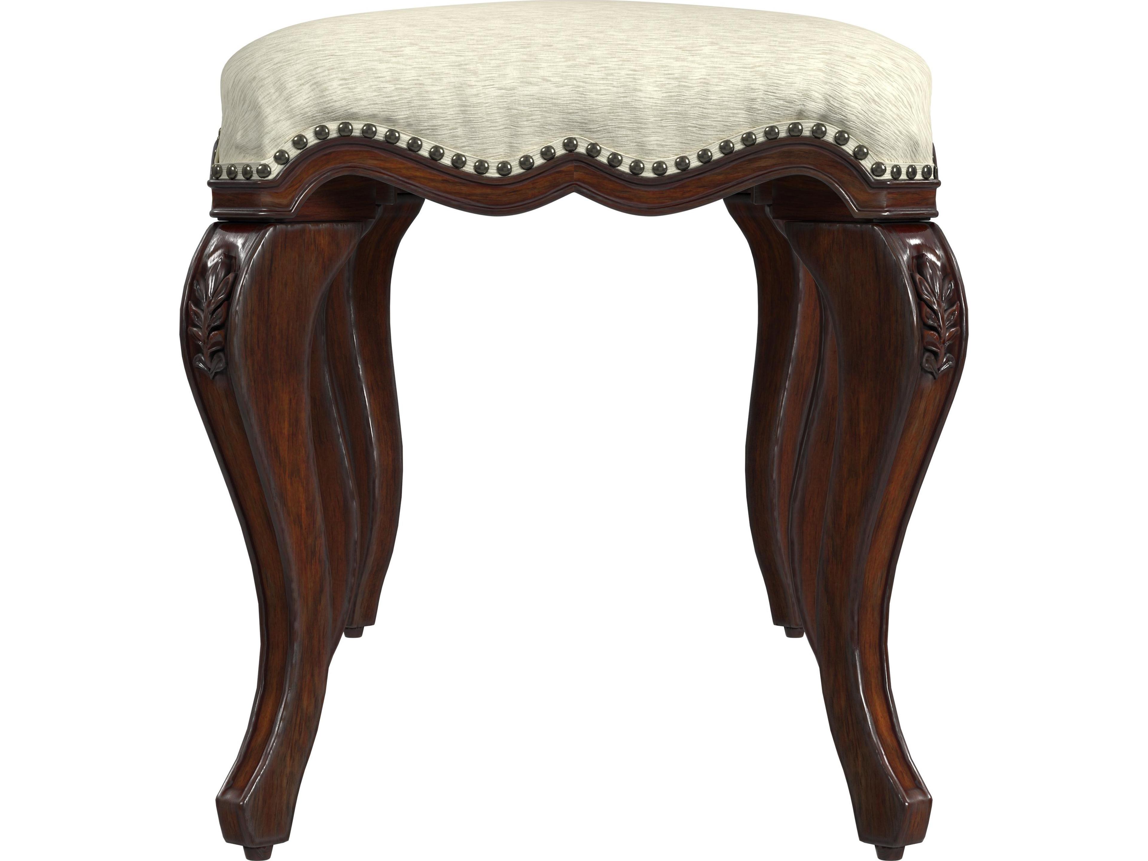 Butler Michelline Cherry Beige Upholstered Accent Bench
