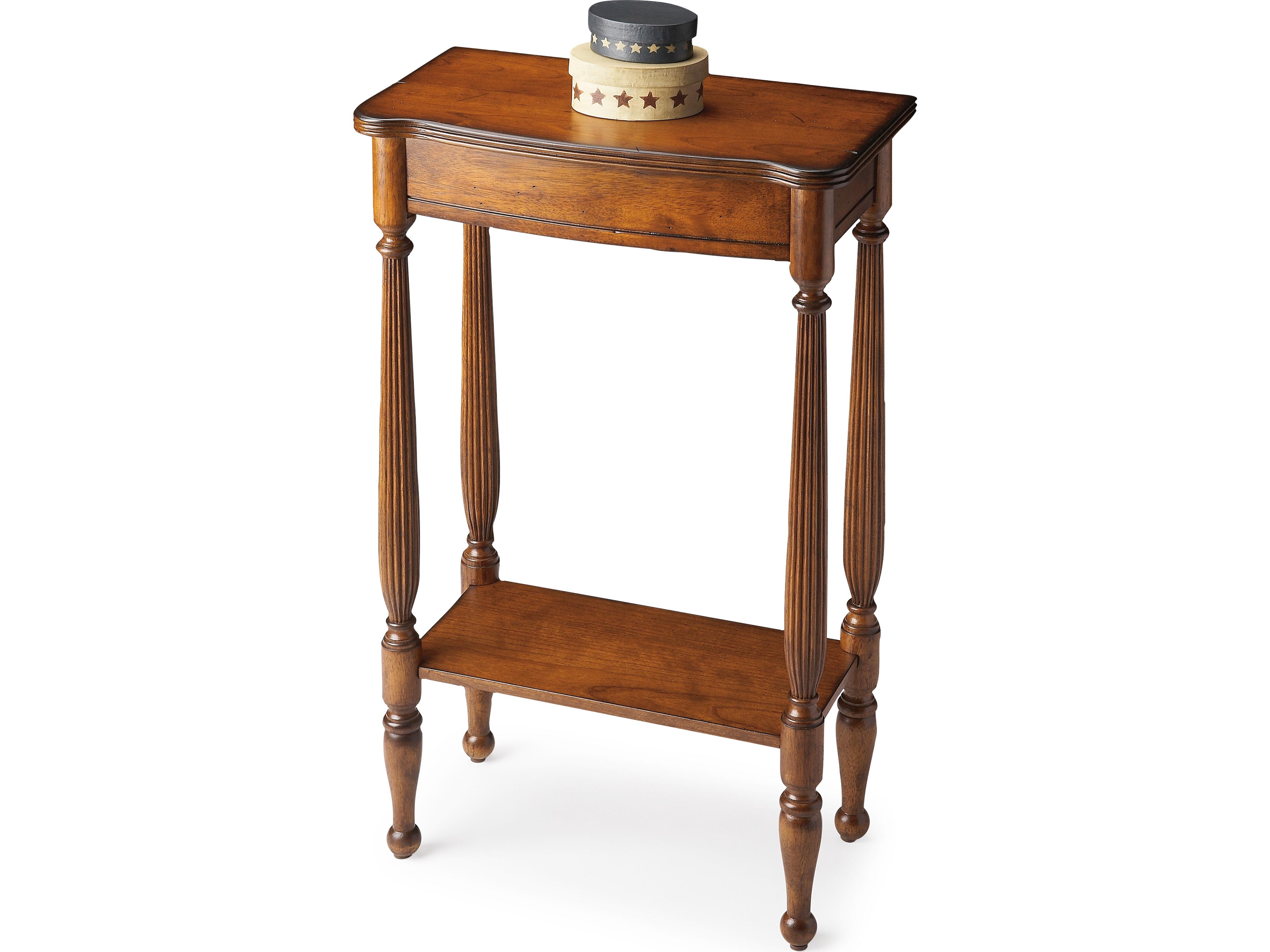 Butler Whitney Rectangular Wood Antique Cherry Console Table