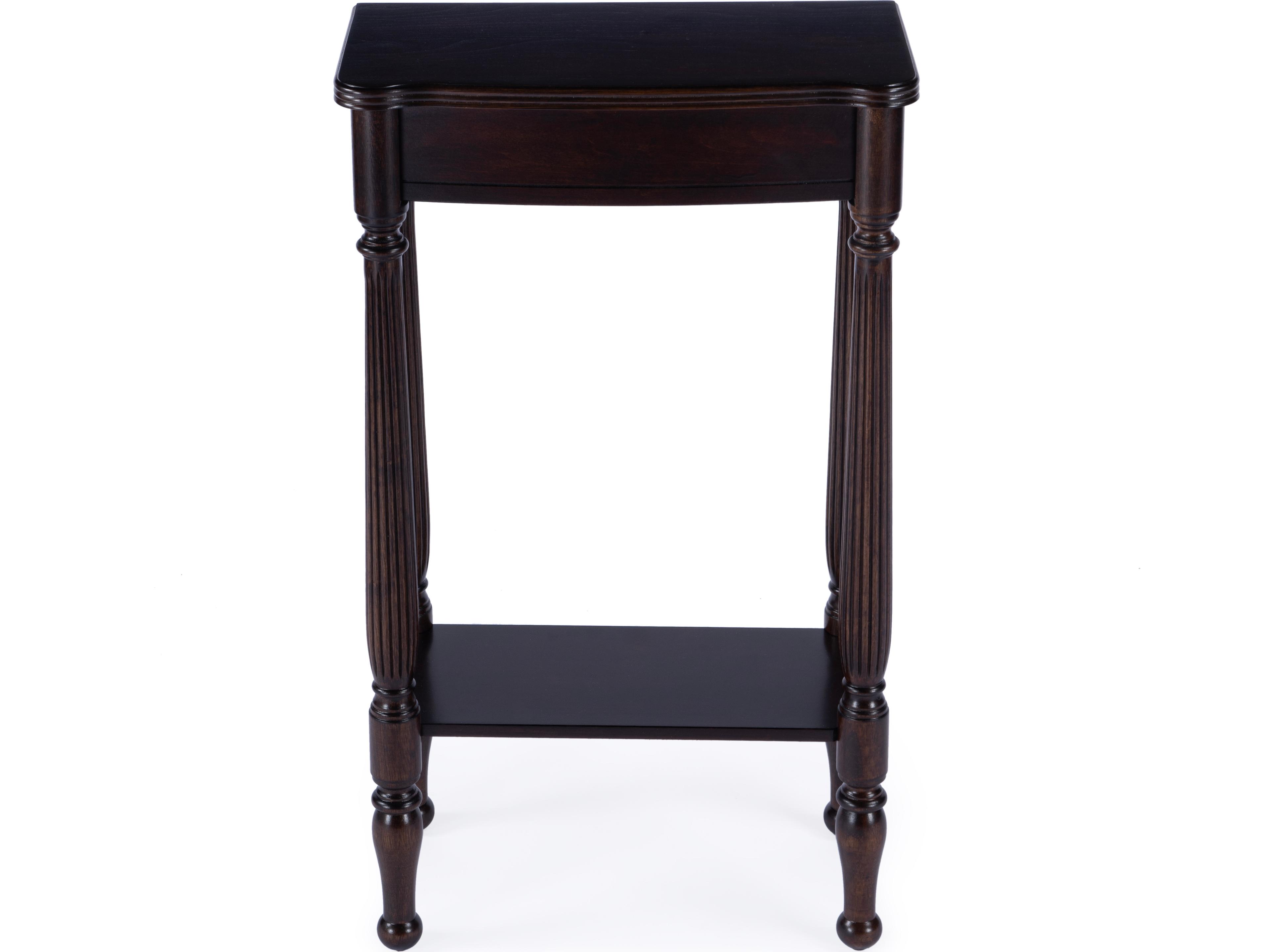 Butler Whitney Rectangular Wood Rubbed Black Console Table