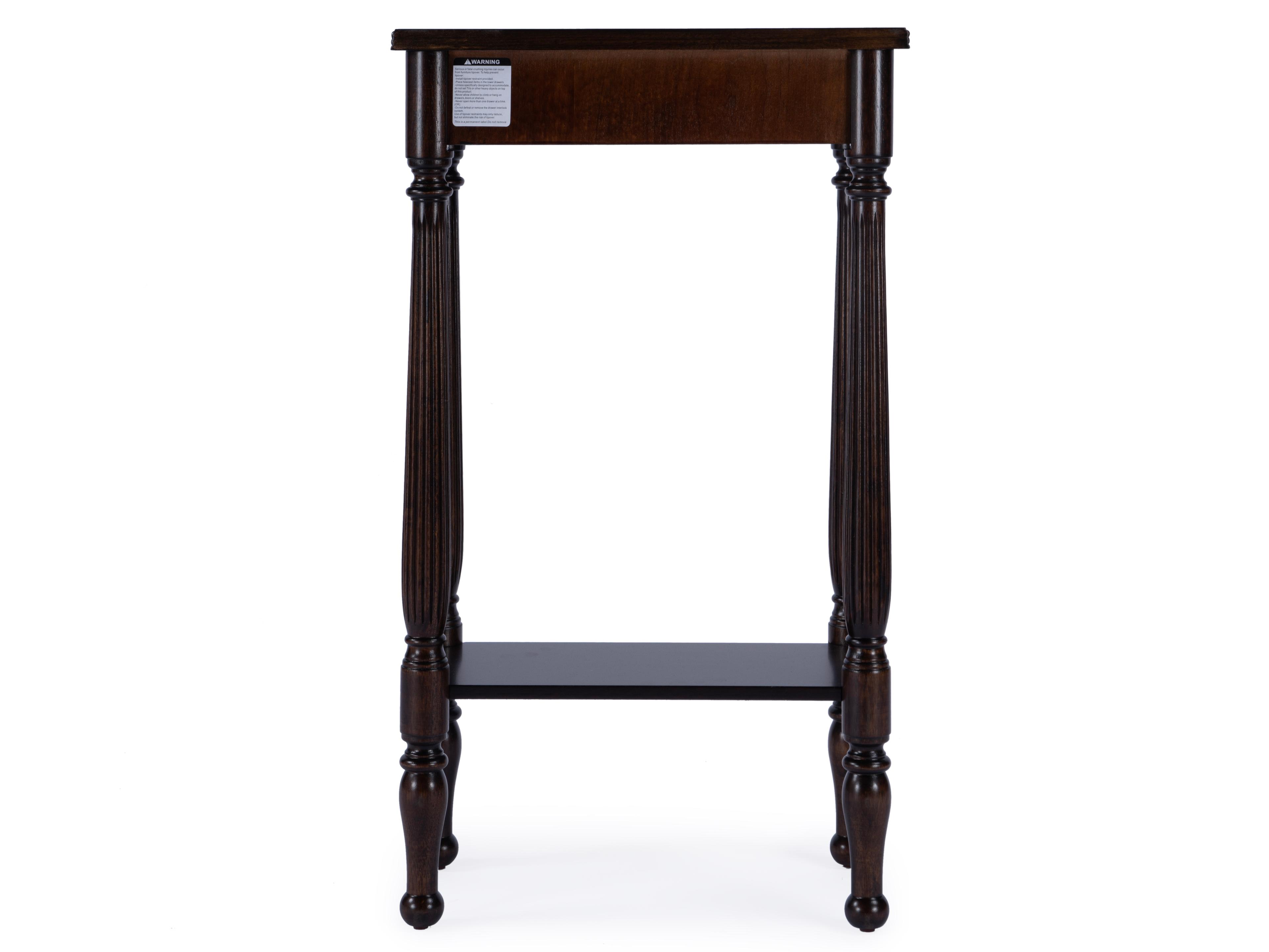 Butler Whitney Rectangular Wood Rubbed Black Console Table