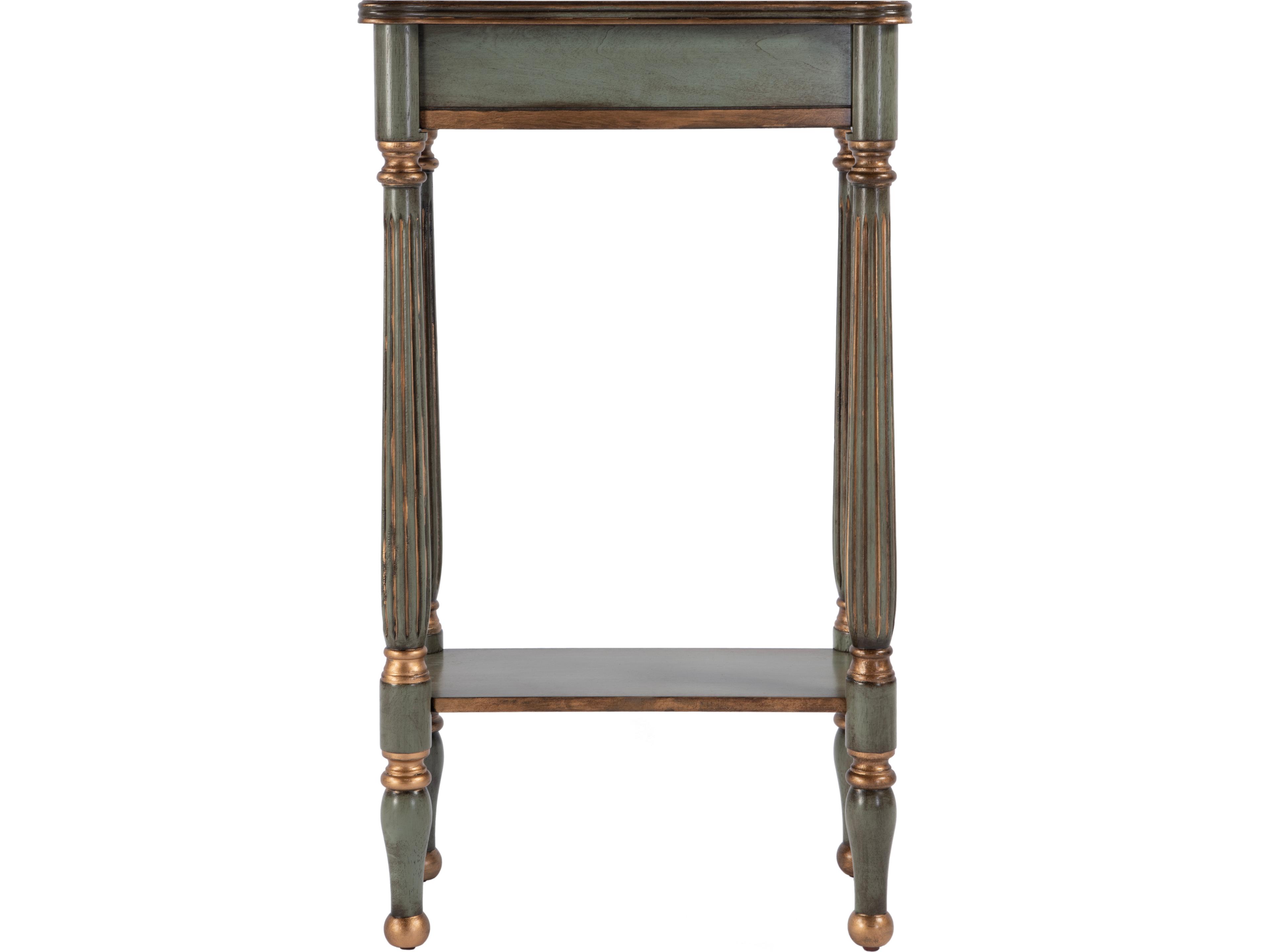 Butler Whitney Rectangular Wood Royal Pastel Green Console Table