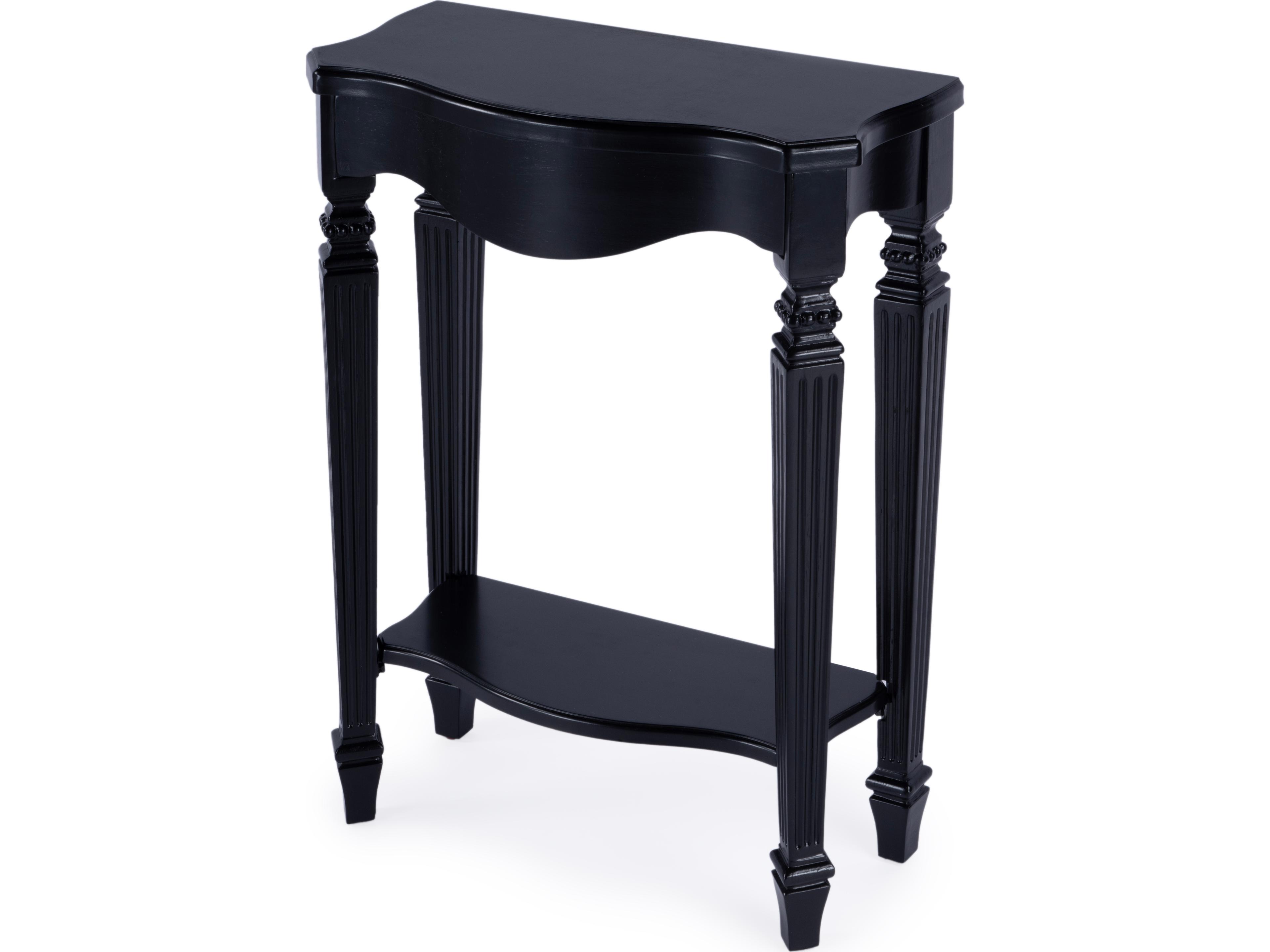 Cheshire Rectangular Wood Black Licorice Console Table