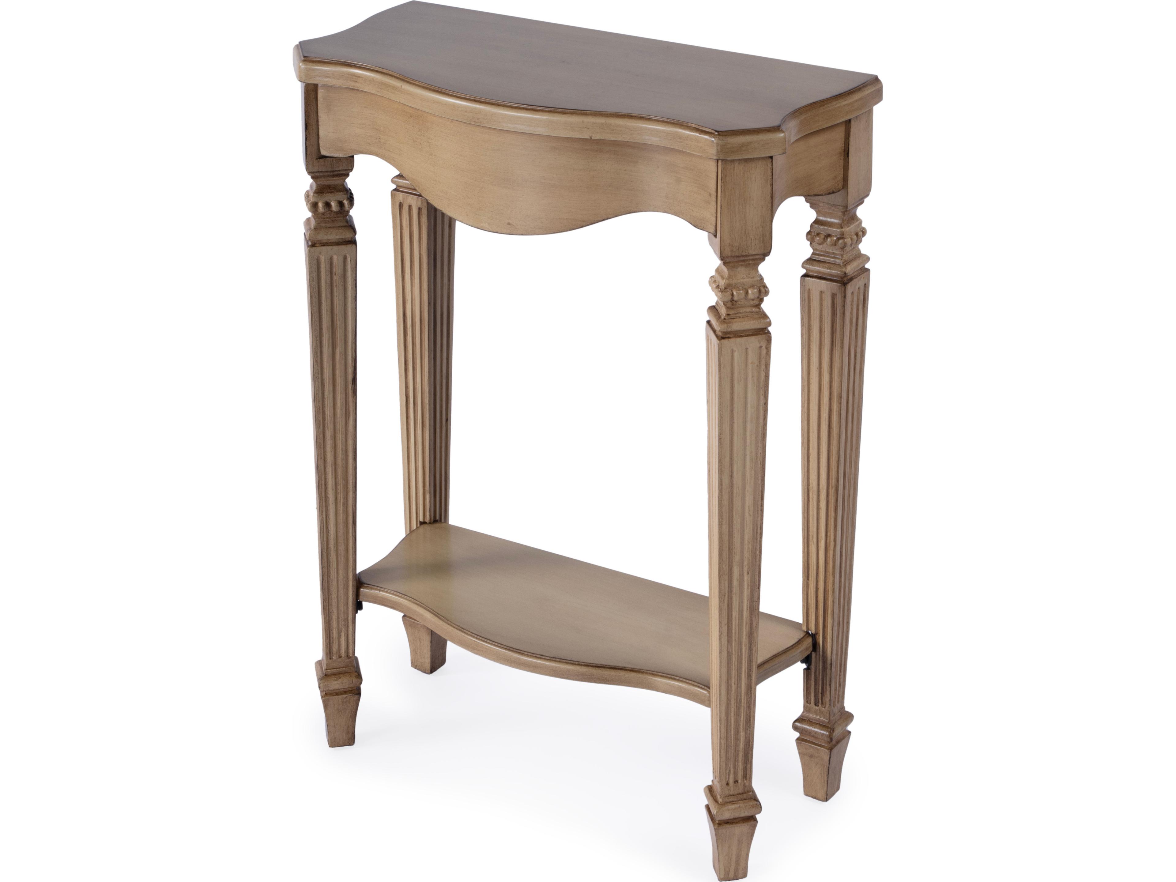 Cheshire Rectangular Wood Antique Beige Console Table