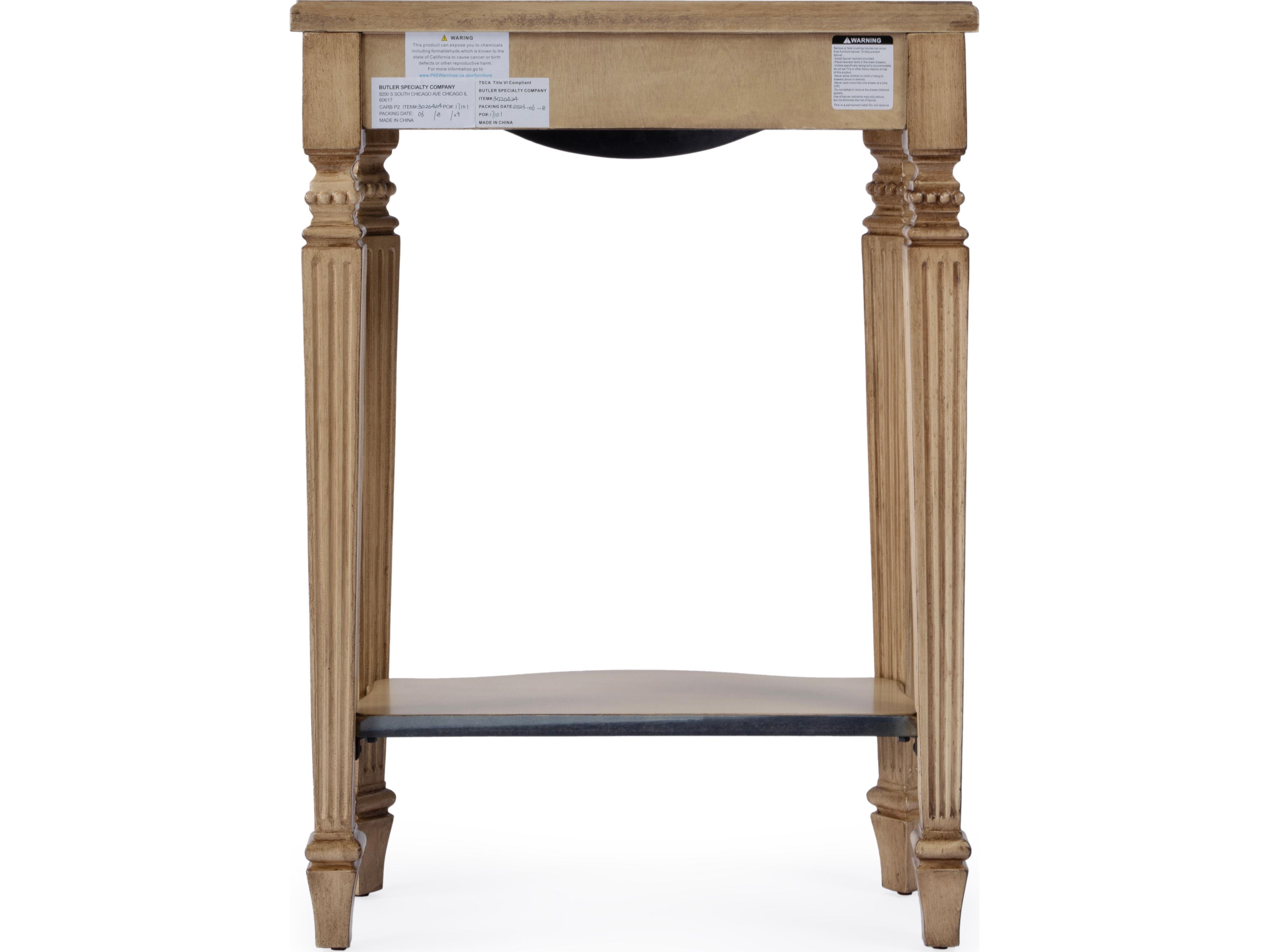 Butler Cheshire Rectangular Wood Antique Beige Console Table