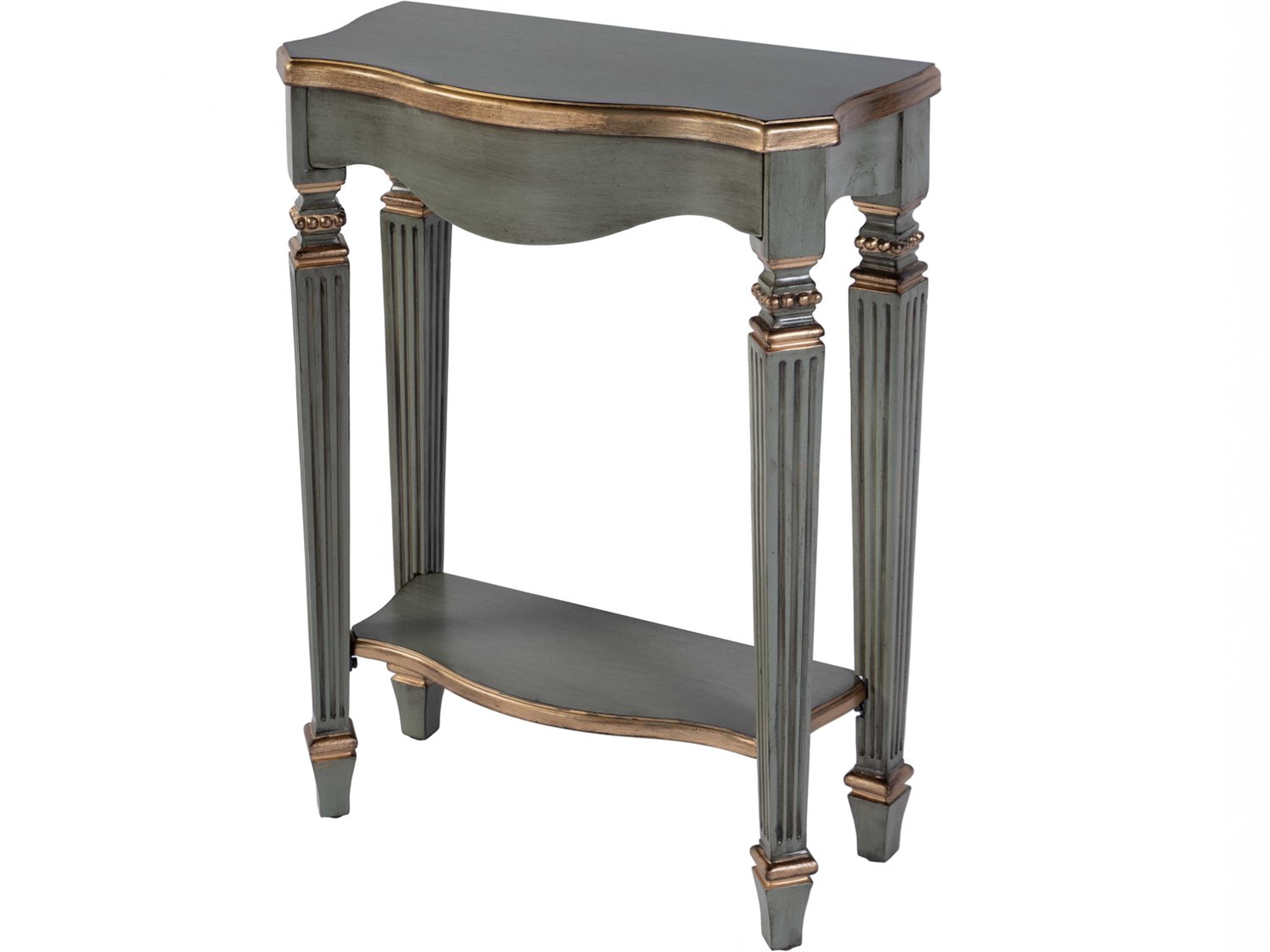 Cheshire Rectangular Wood Pastel Green Console Table