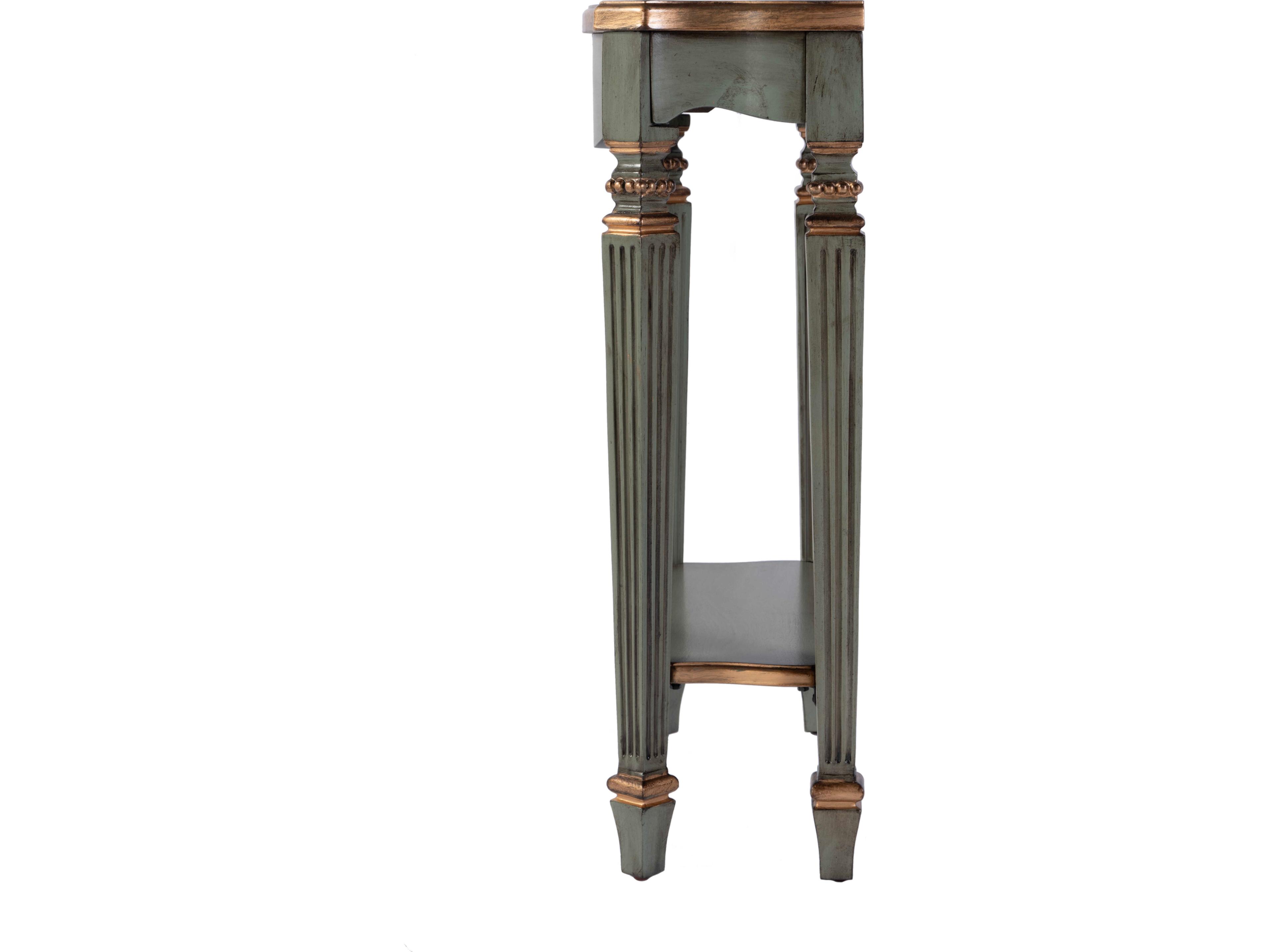 Butler Cheshire Rectangular Wood Pastel Green Console Table