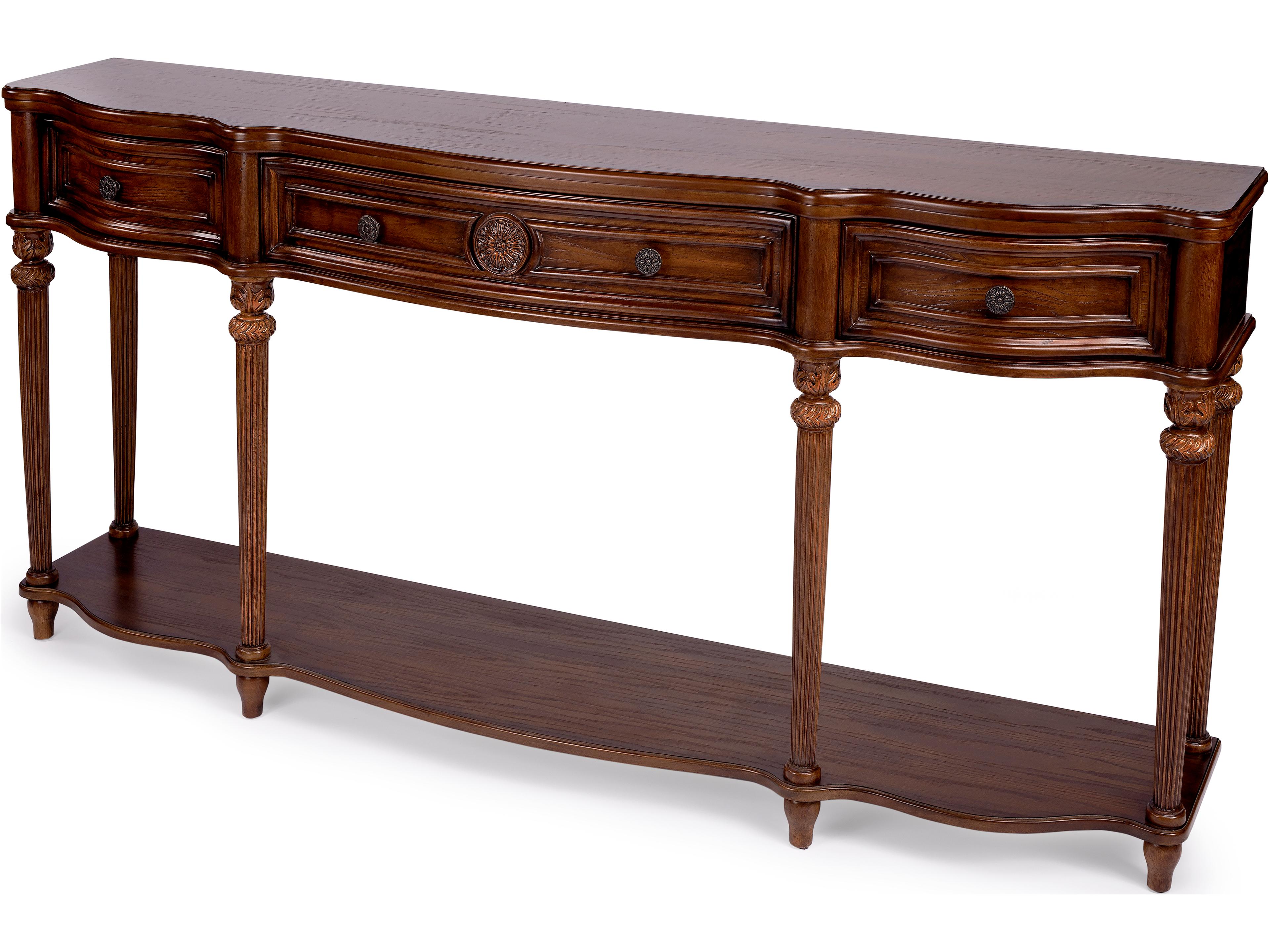 Peyton Rectangular Wood Vintage Oak Console Table