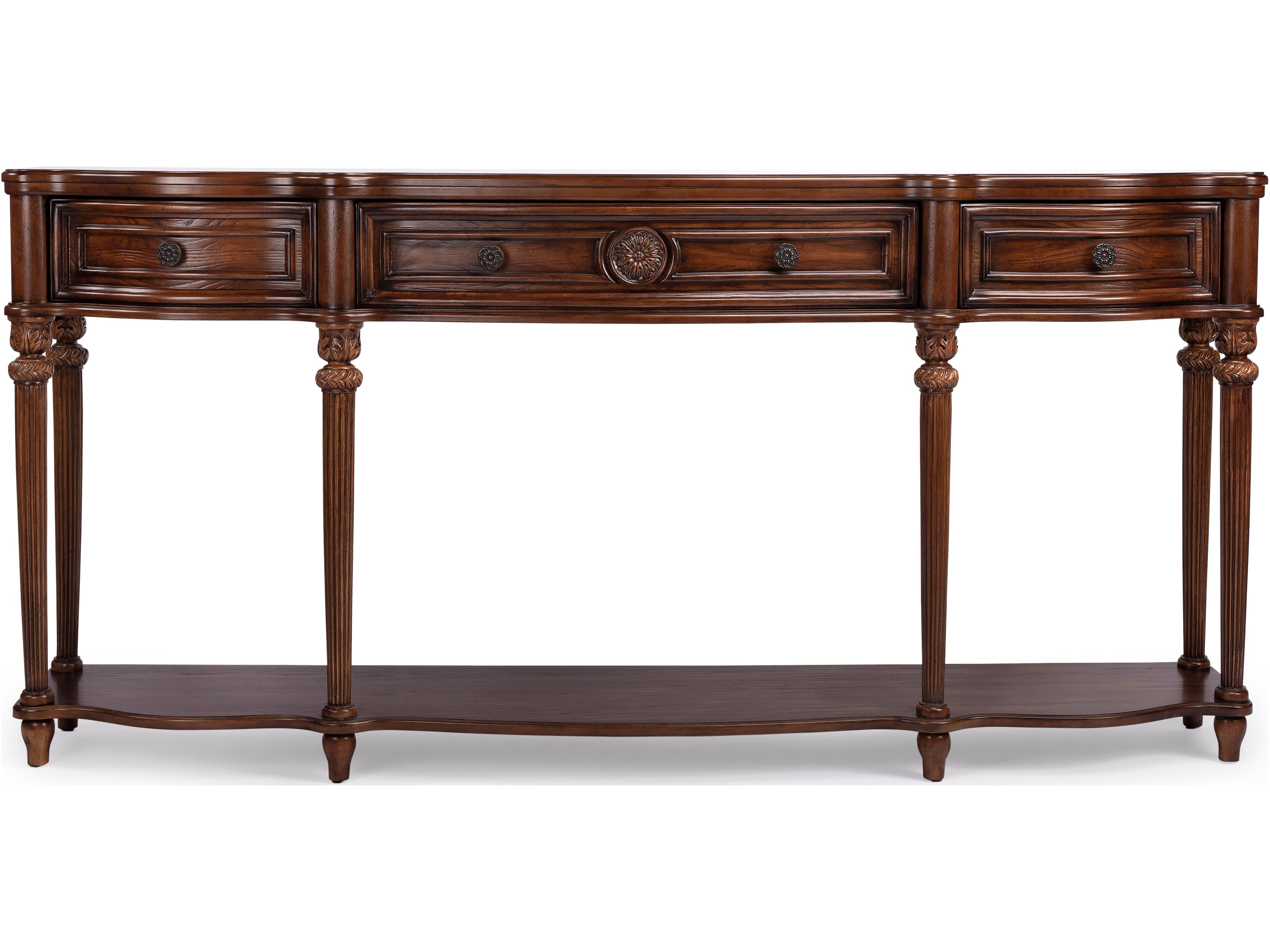 Butler Peyton Rectangular Wood Vintage Oak Console Table
