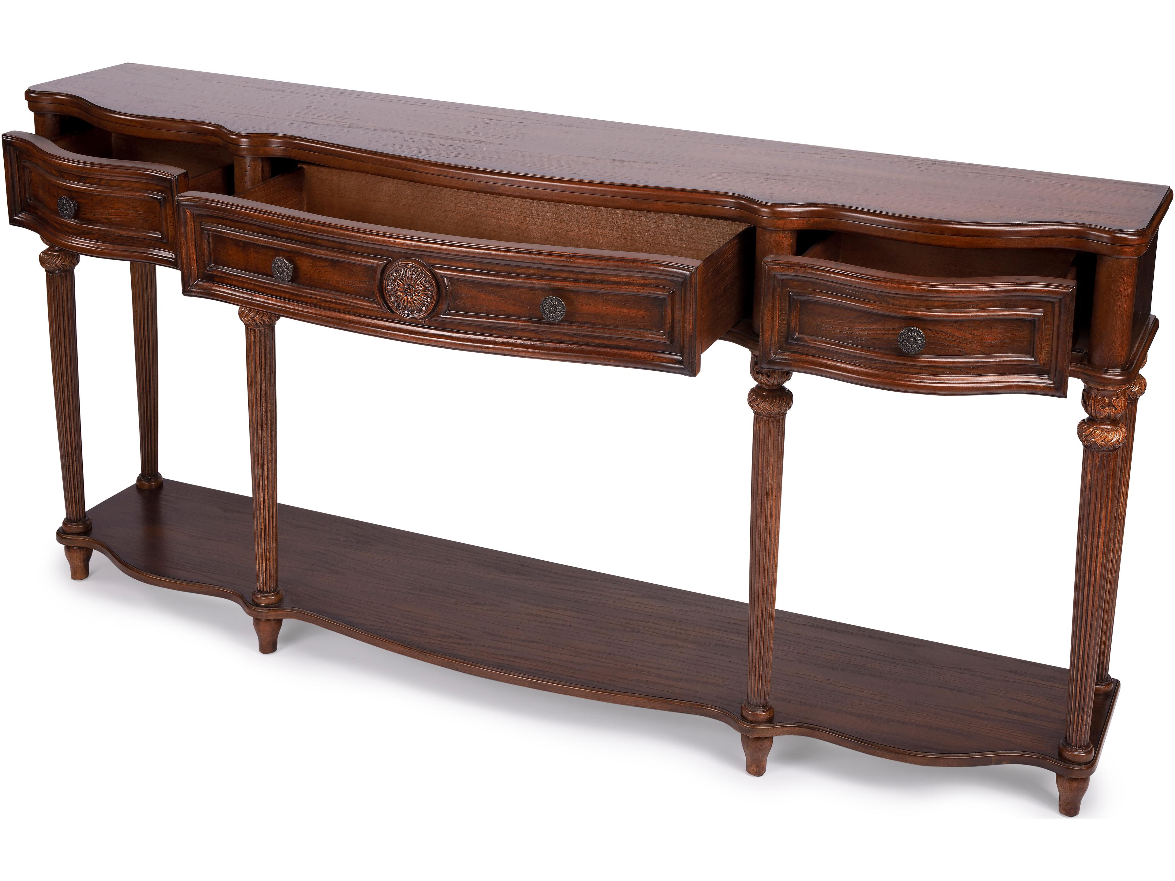 Butler Peyton Rectangular Wood Vintage Oak Console Table