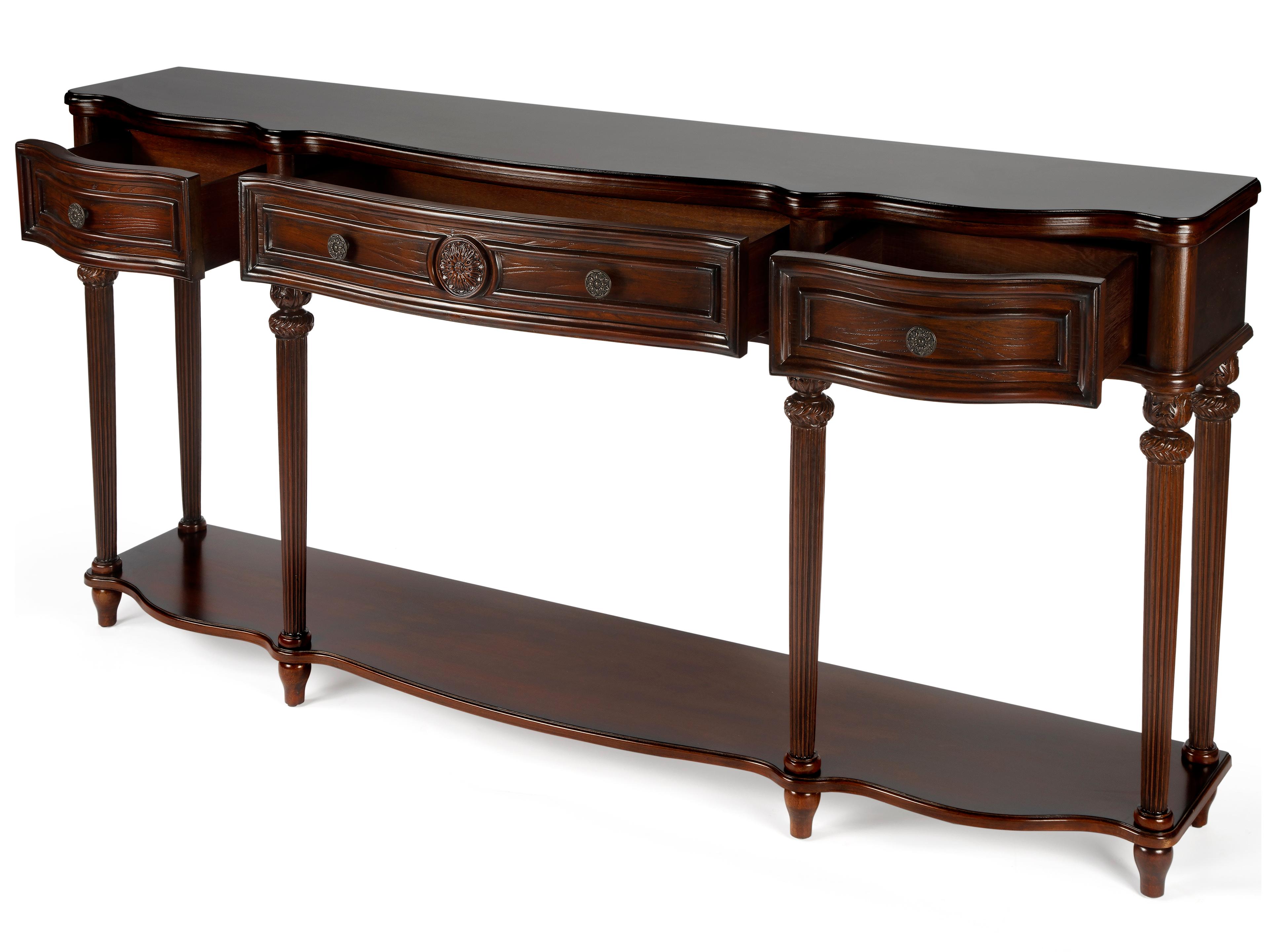 Butler Peyton Rectangular Wood Cherry Console Table