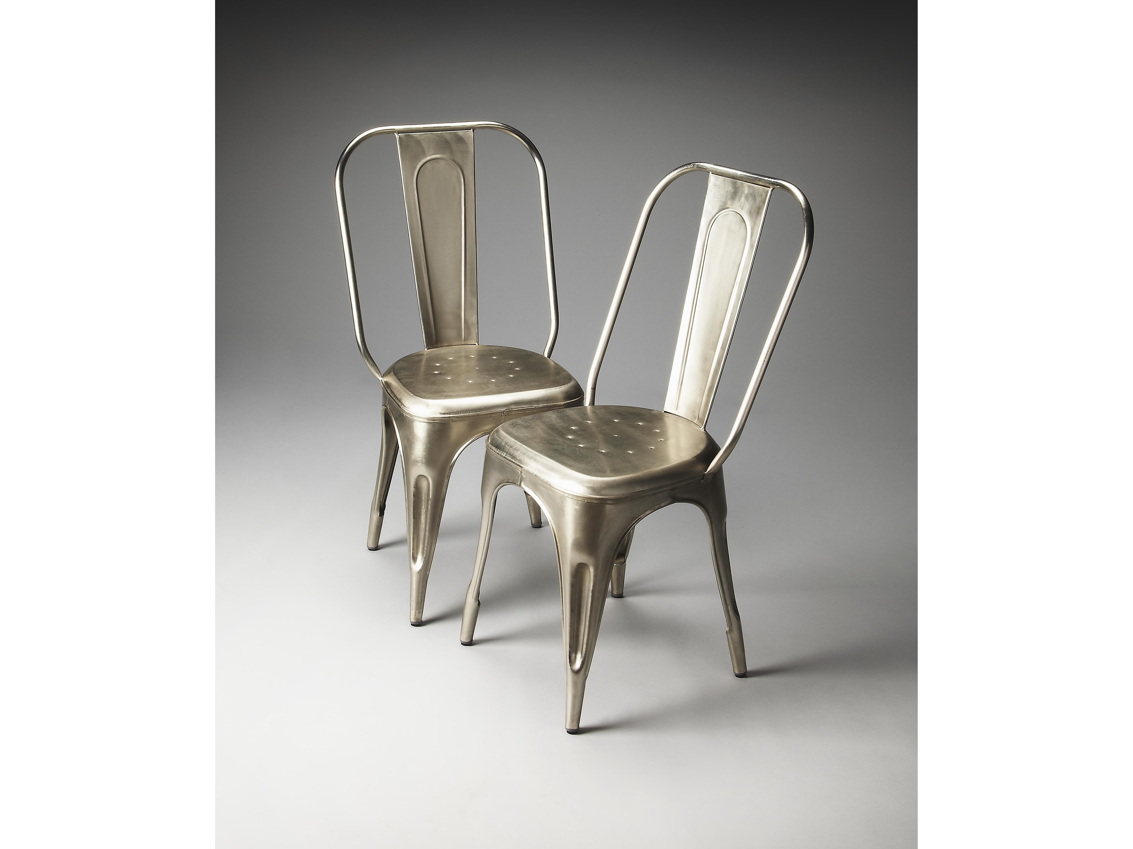 Butler Garcon Silver Armless Dining Chair