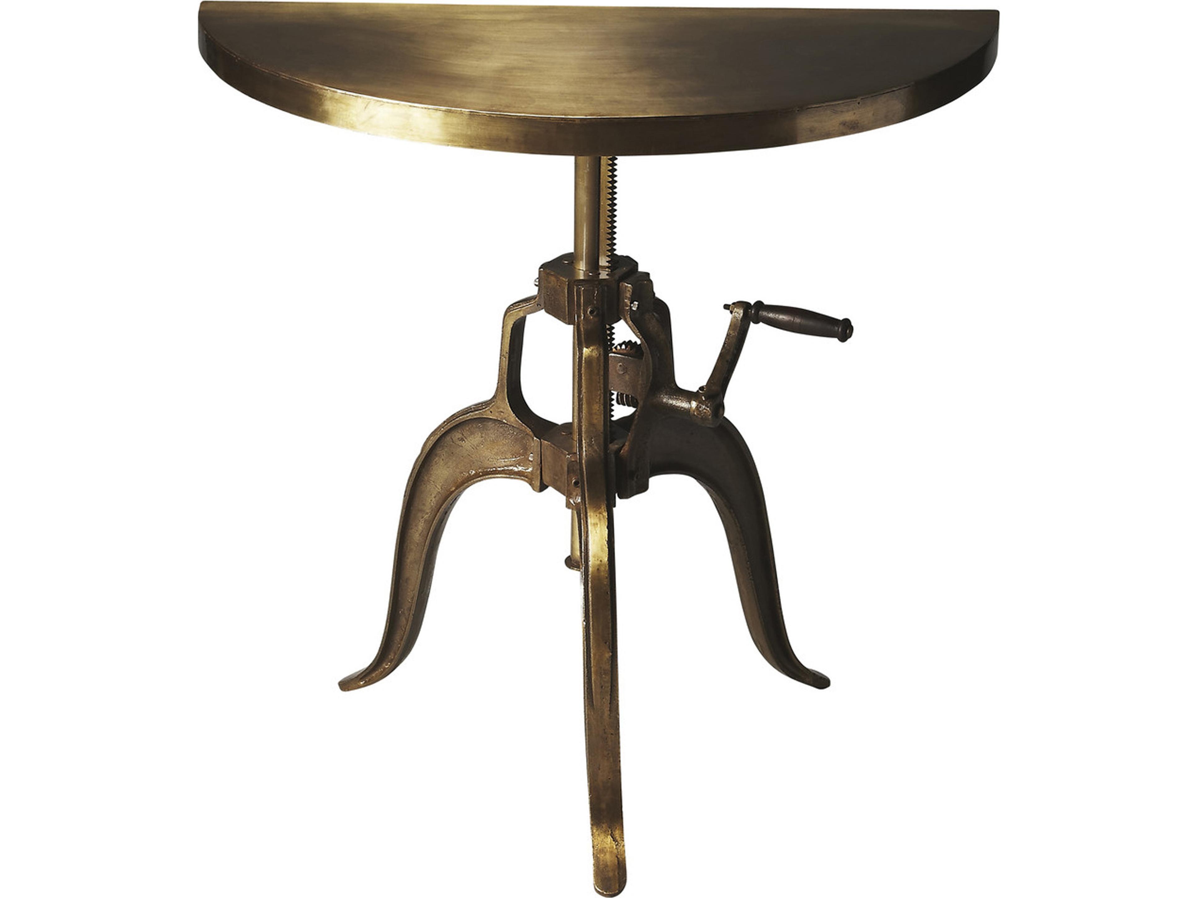 Garrison Demilune Metalworks Console Table