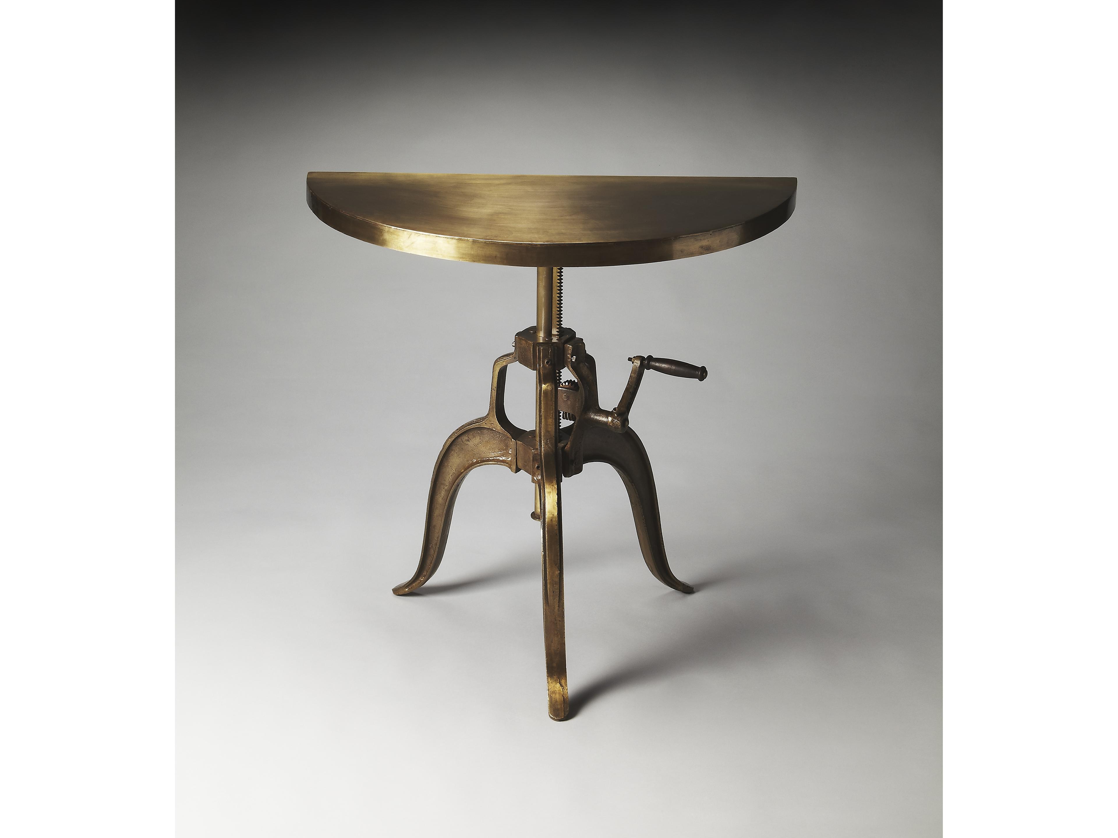 Butler Garrison Demilune Metalworks Console Table