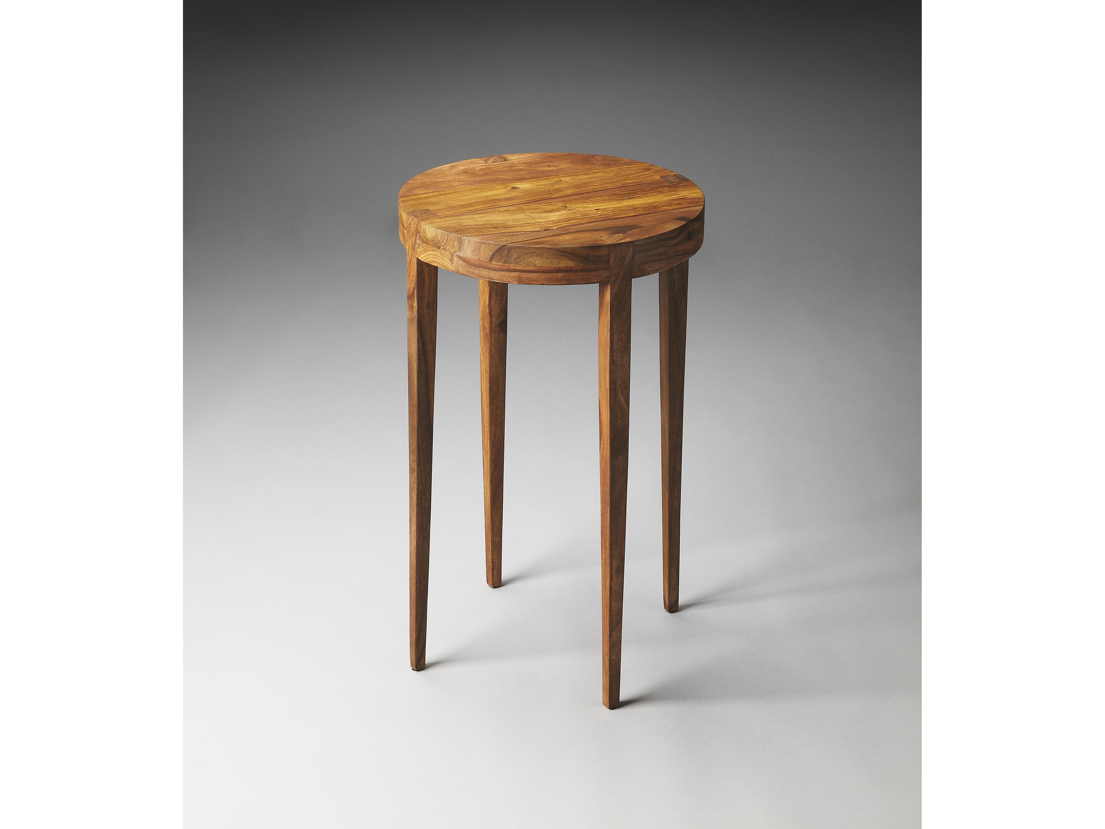 Butler Cagney Round Wood Brown End Table