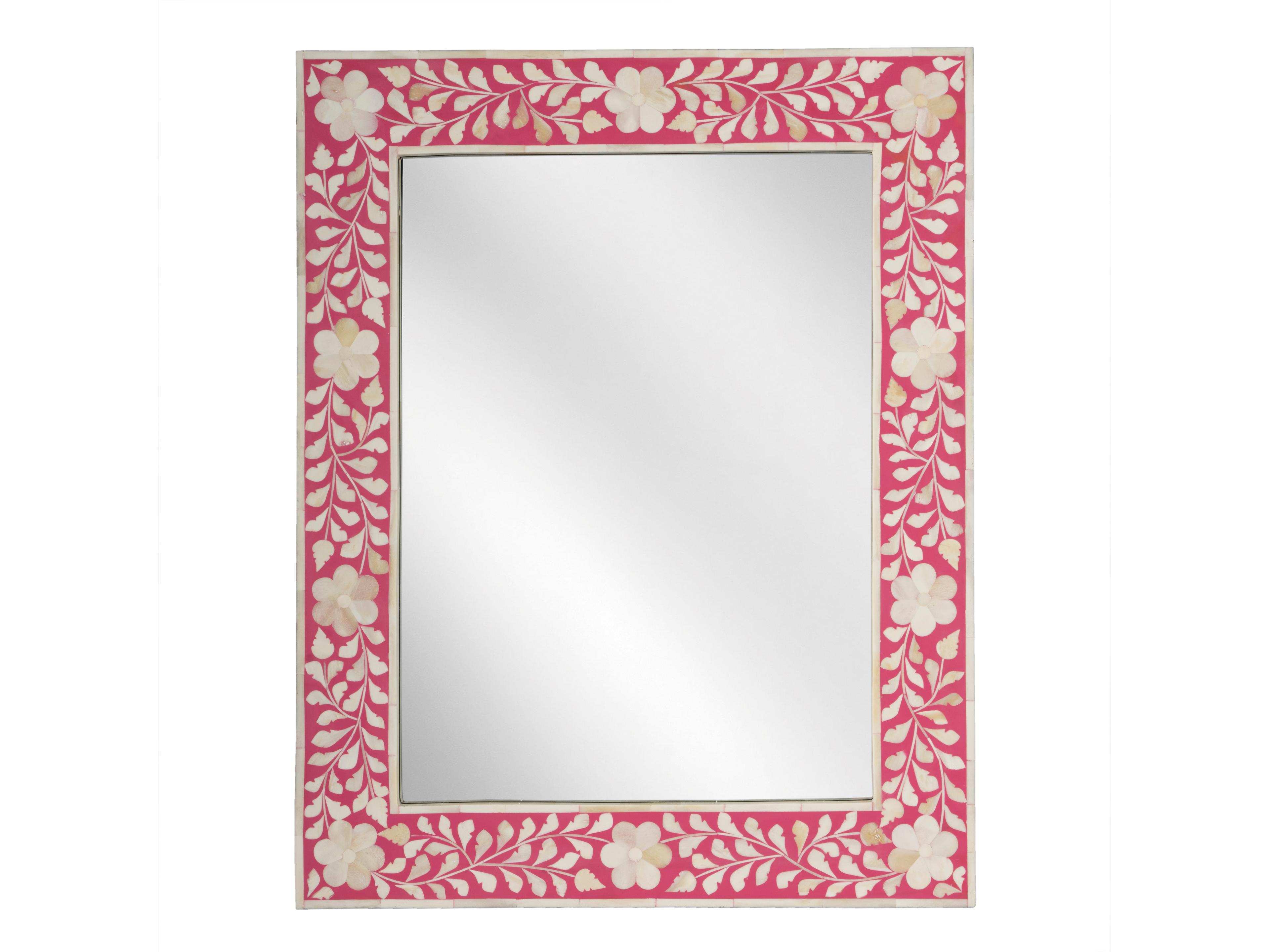 Vivienne Pink Rectangular Wall Mirror