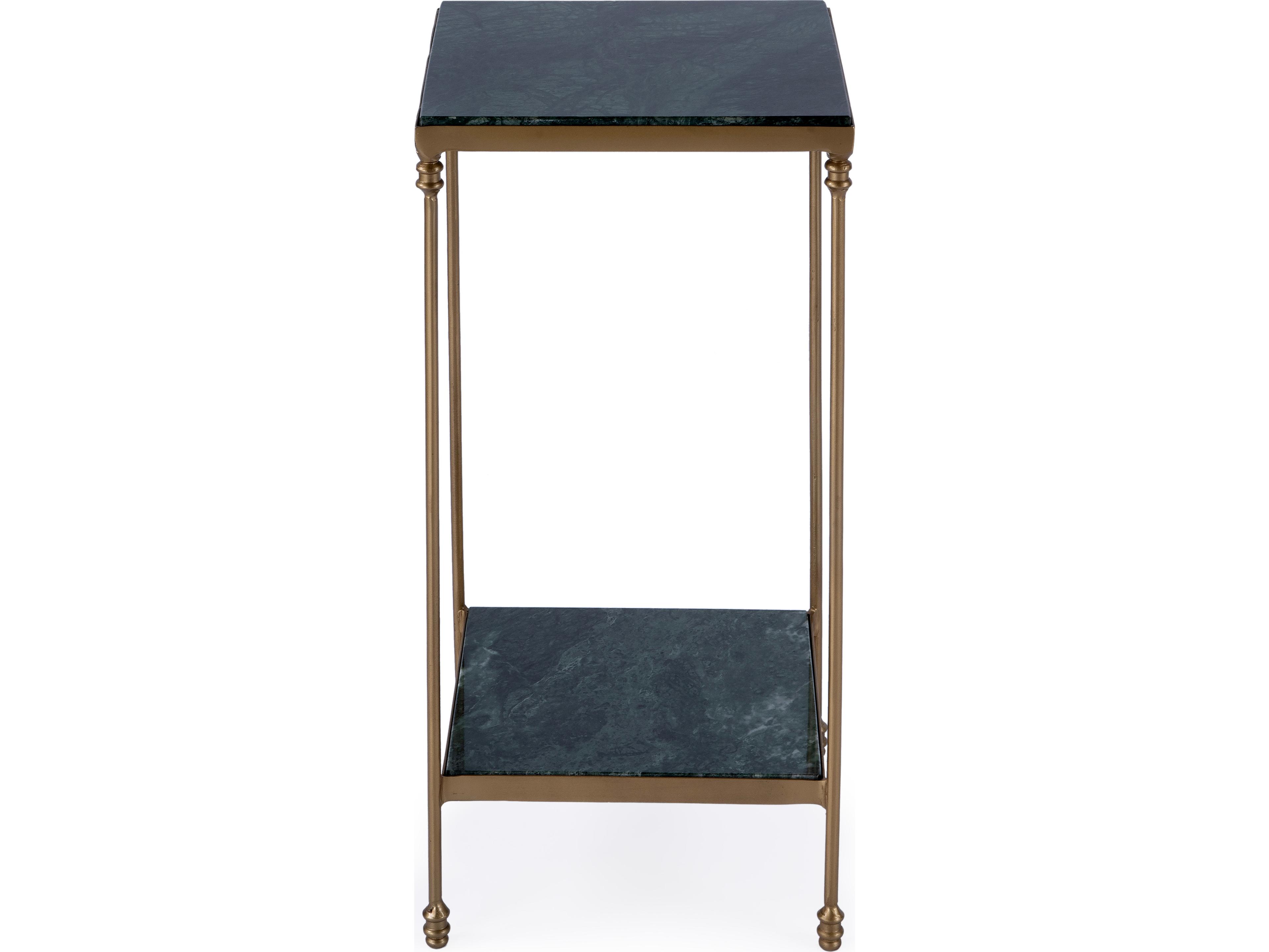 Butler Larkin Square Green Marble End Table