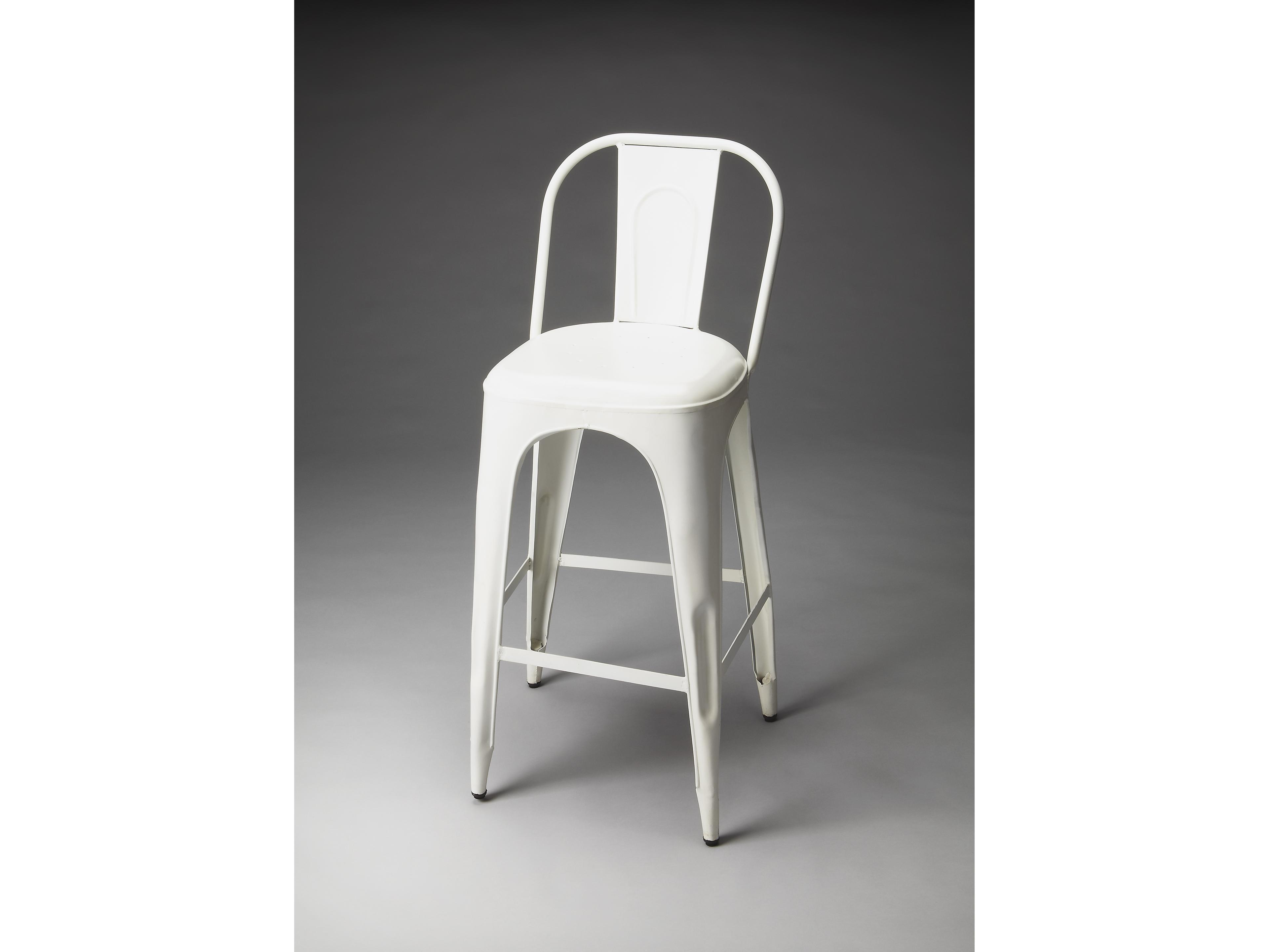 Butler Alliance White Bar Stool