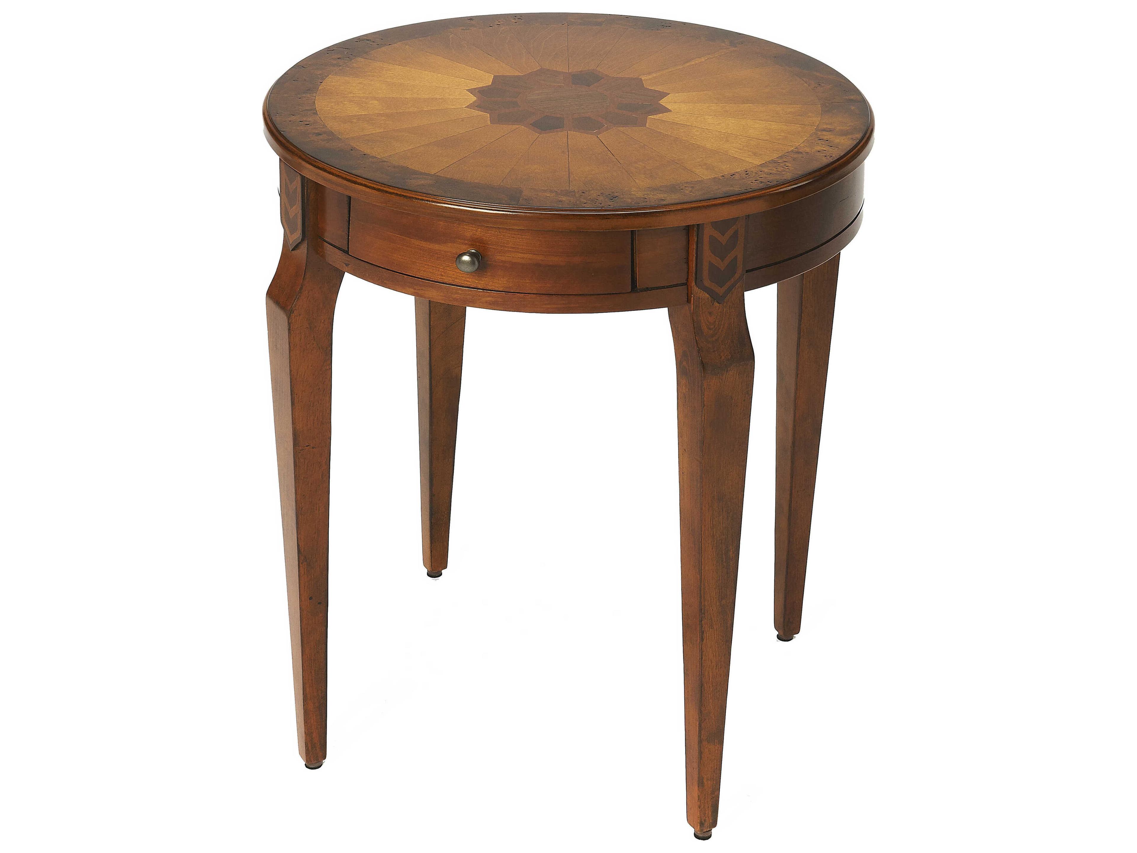 Archer Round Wood Olive Ash End Table