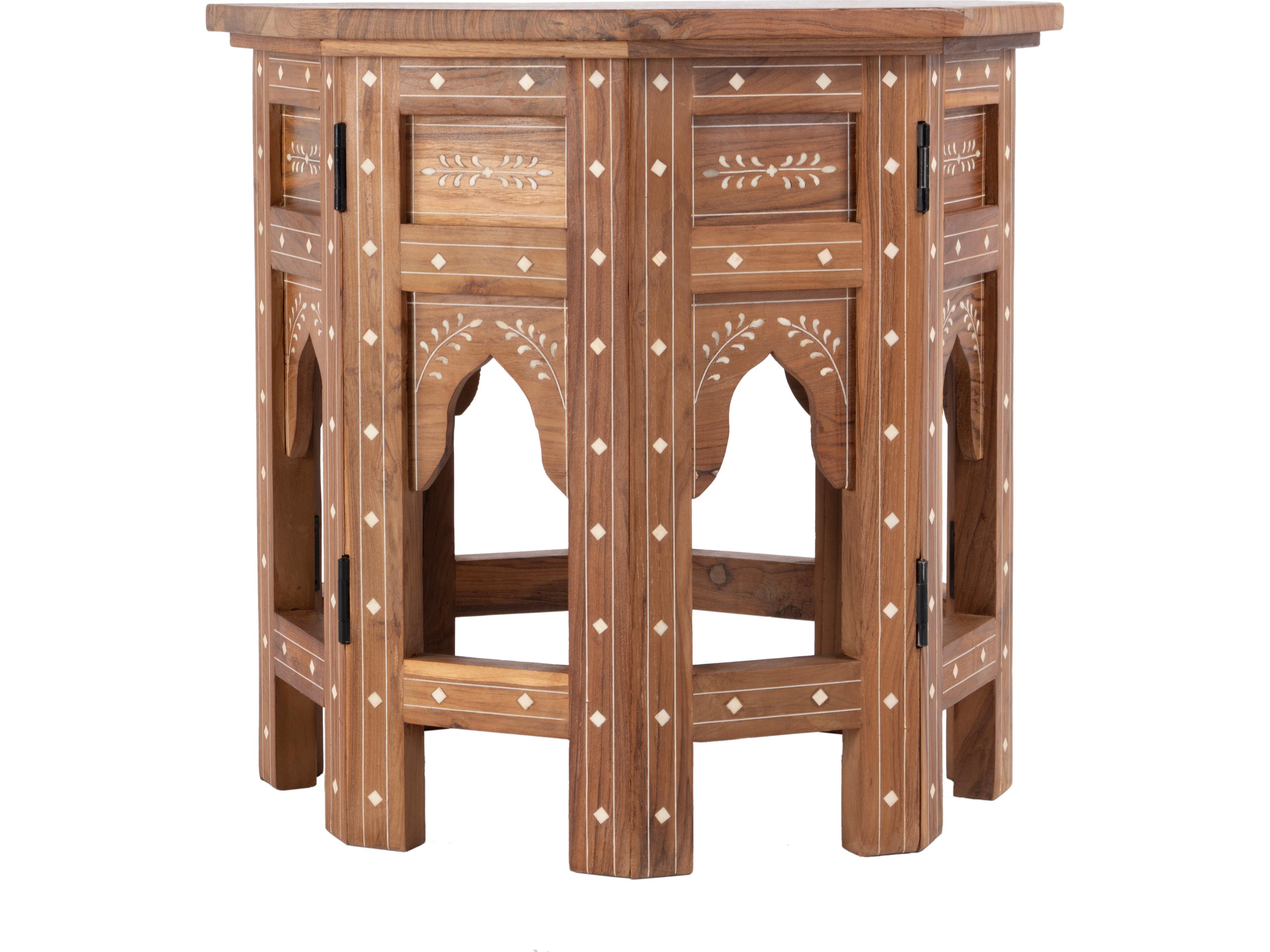 Butler Rashmi Octagon Wood & Bone Inlay End Table
