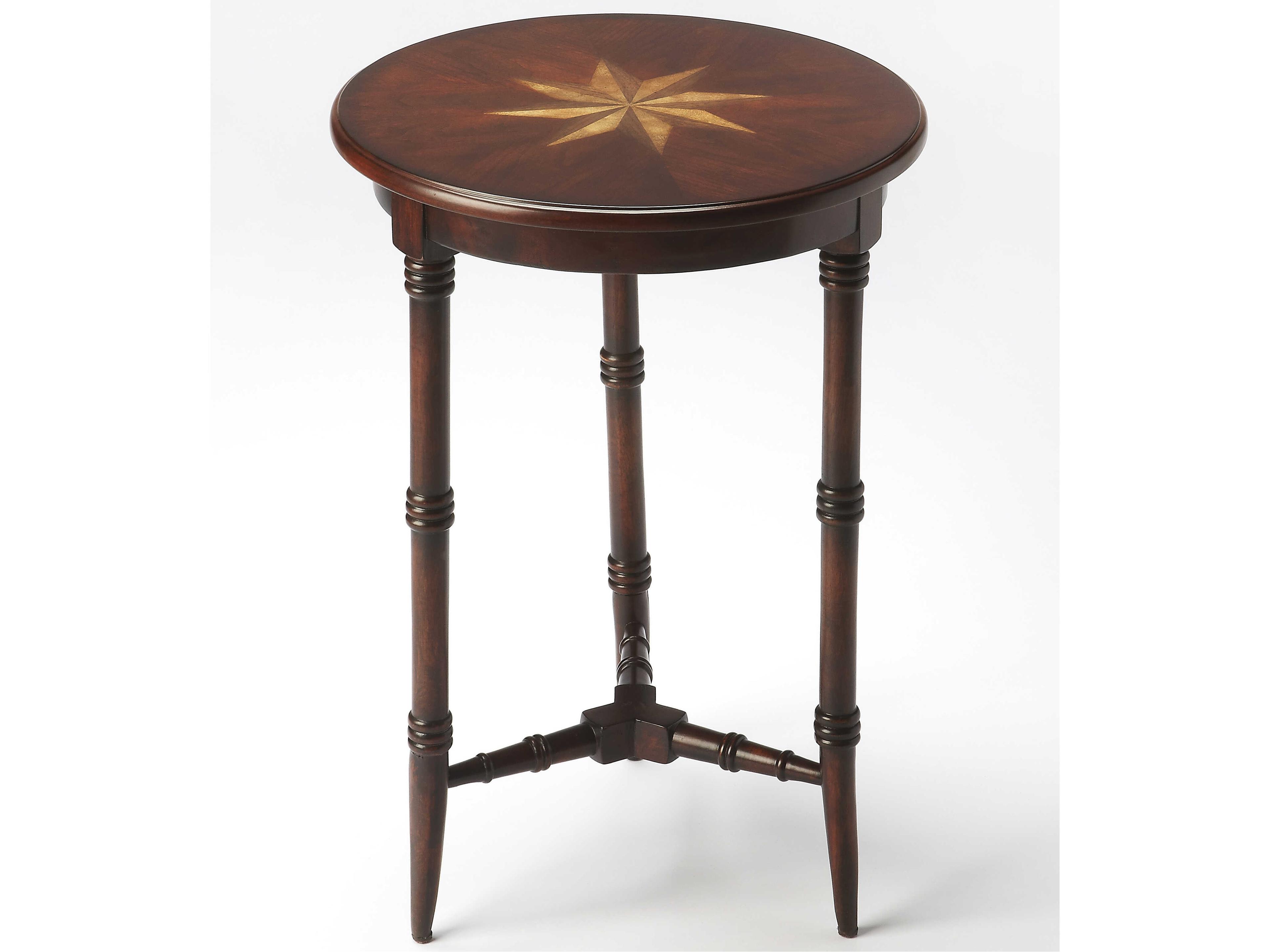 Isla Round Wood Cherry End Table