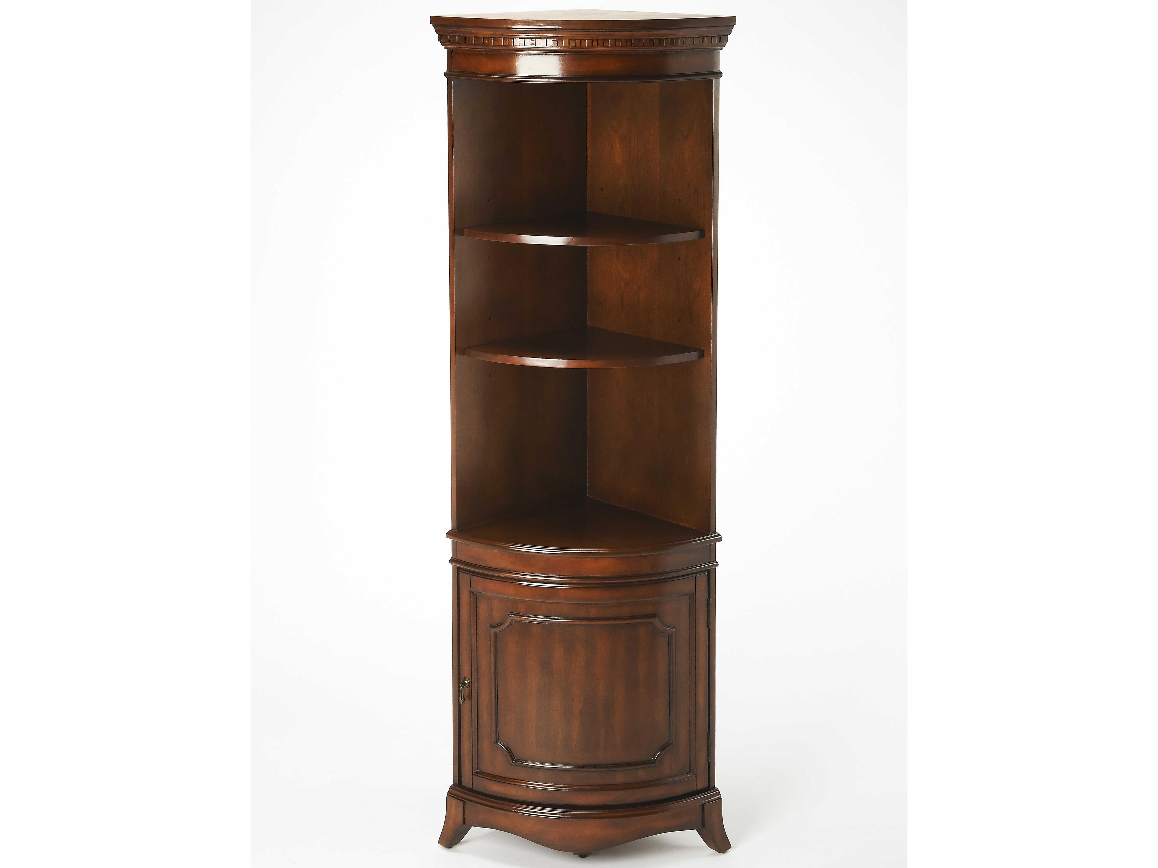 Dowling Cherry Brown Poplar Wood Accent Cabinet