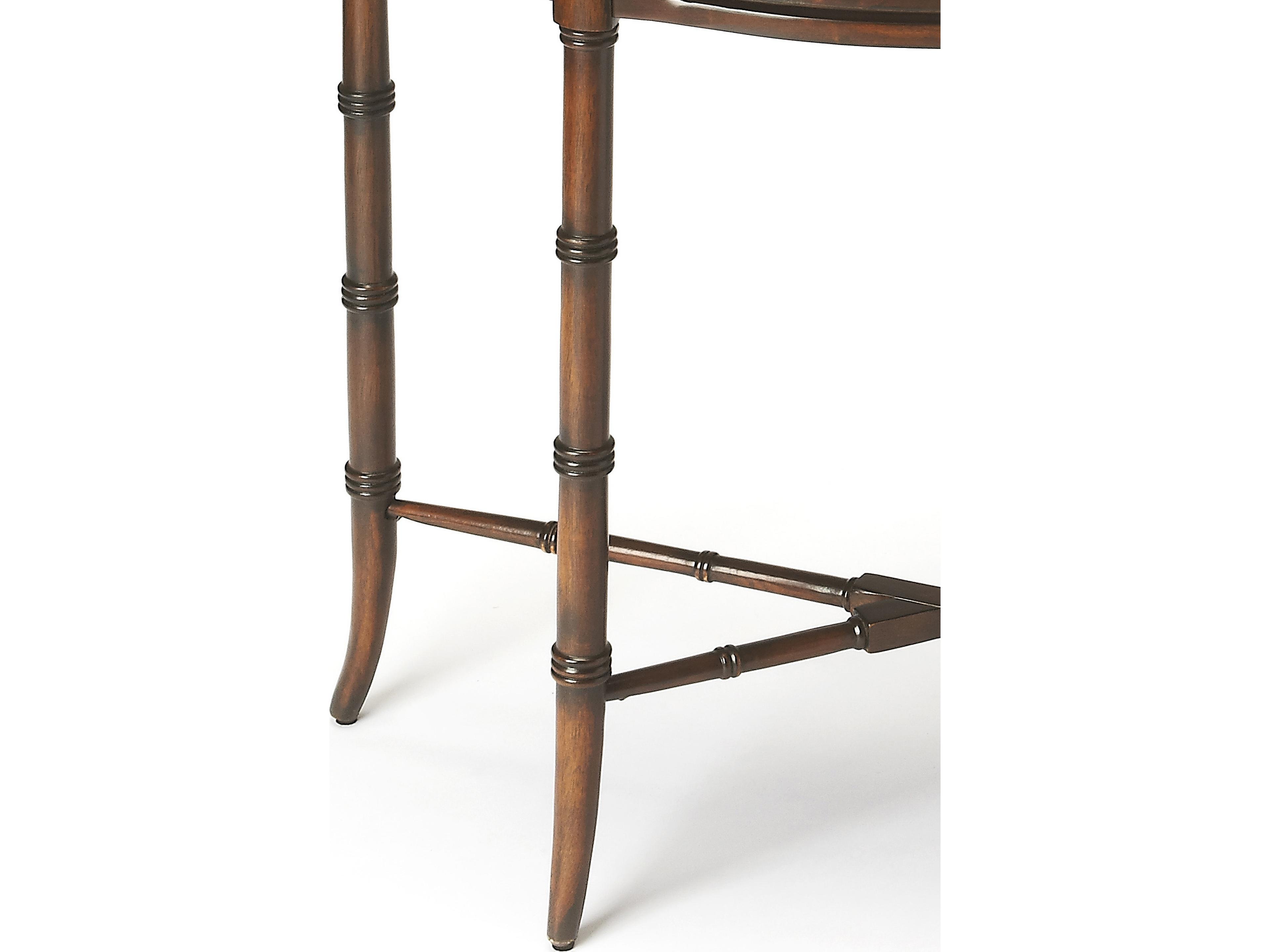 Butler Skilling Demilune Wood Cherry Console Table