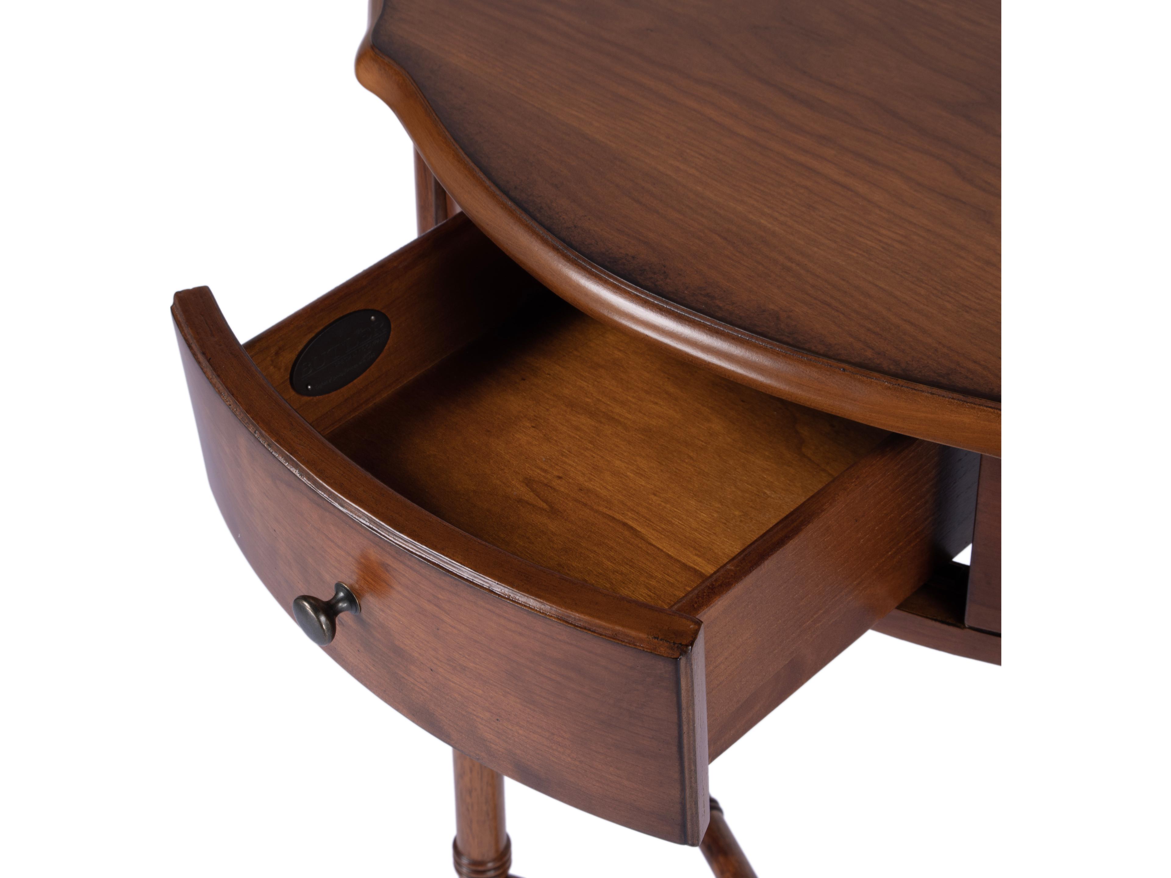 Butler Skilling Demilune Wood Olive Ash Console Table