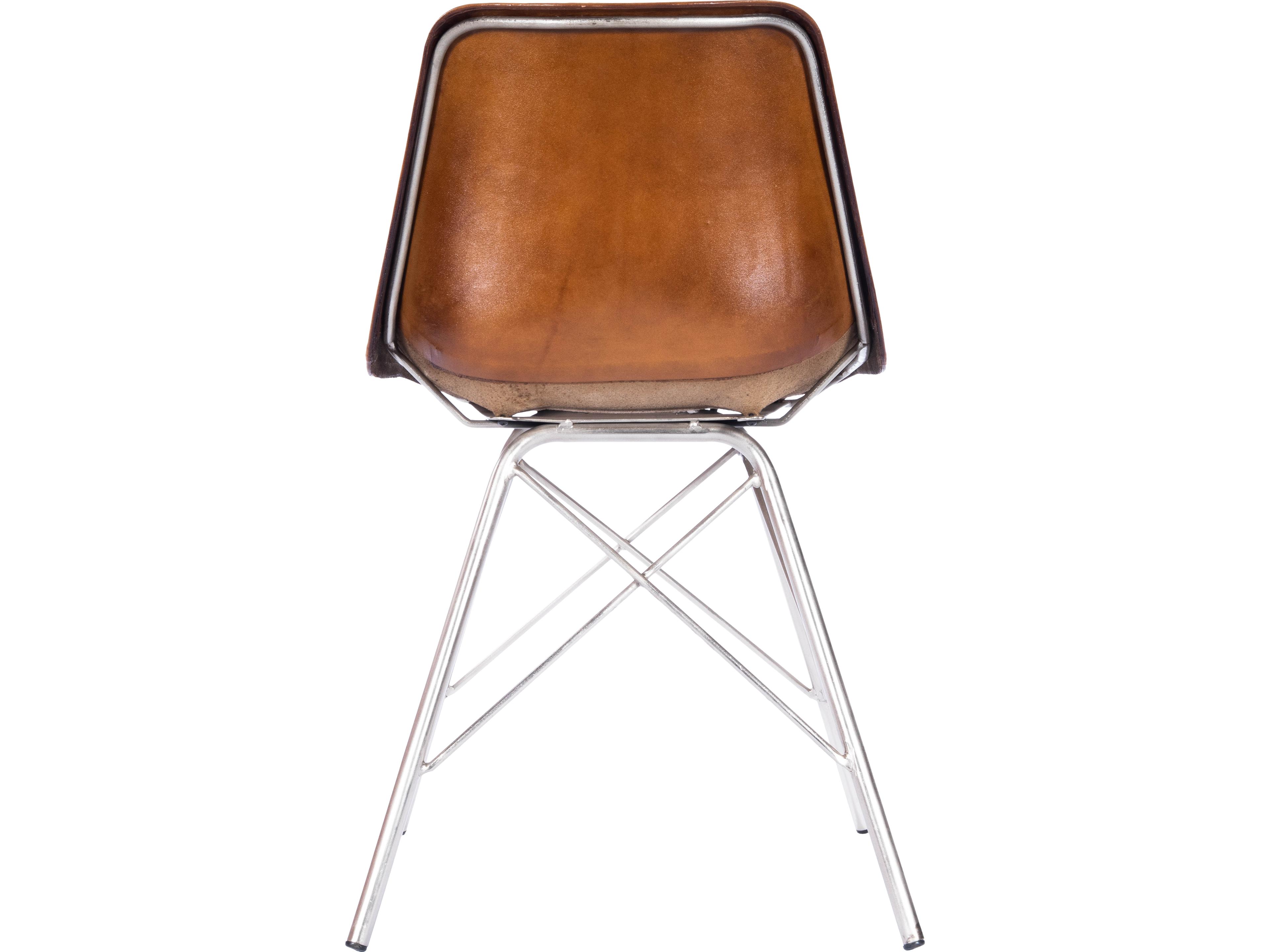 Butler Inland Brown Leather Armless Dining Chair