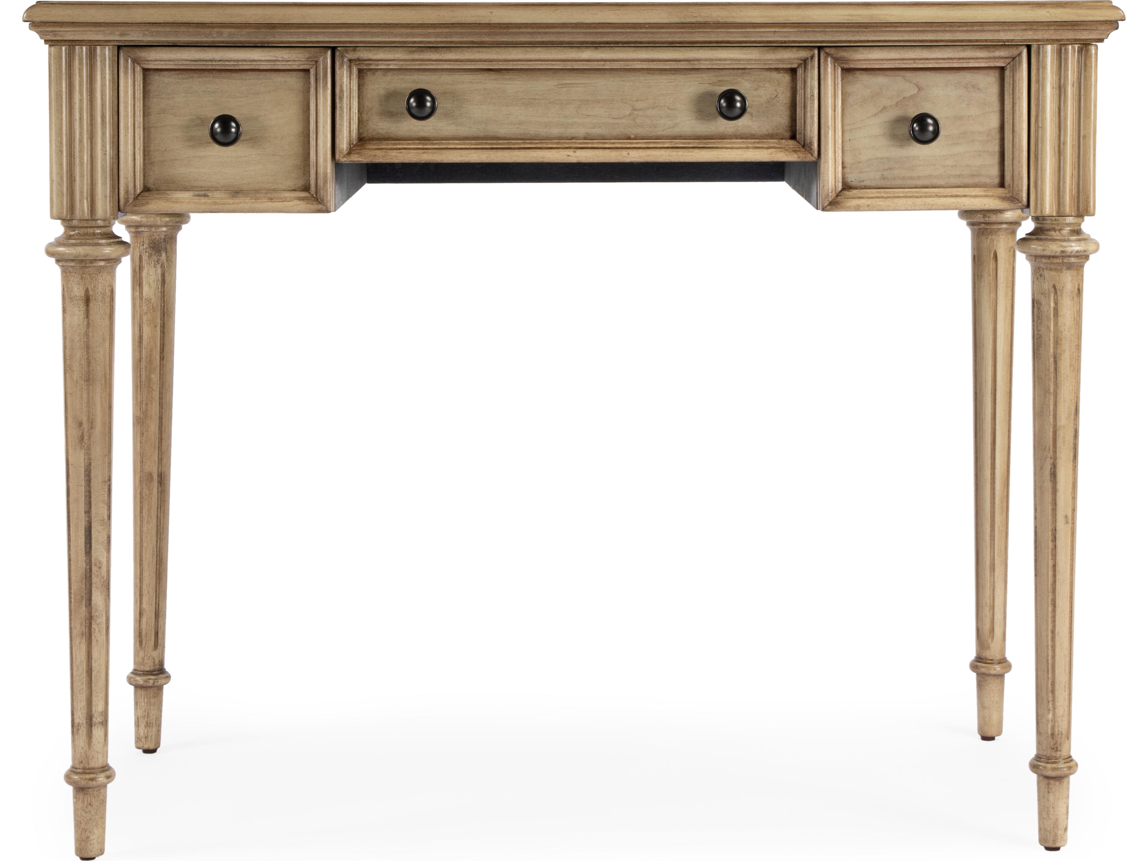 Butler Edmund Antique Beige Rubberwood Writing Desk