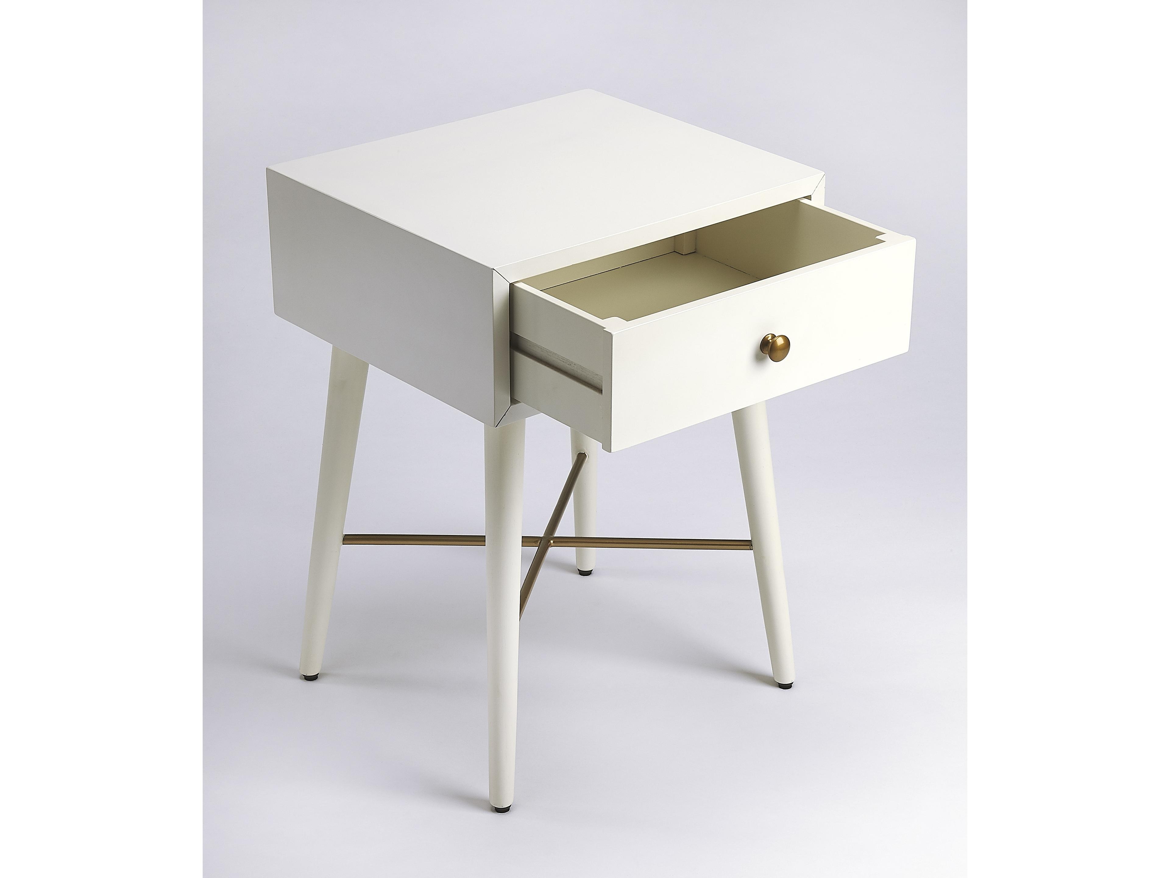 Butler Delridge Rectangular Wood White End Table