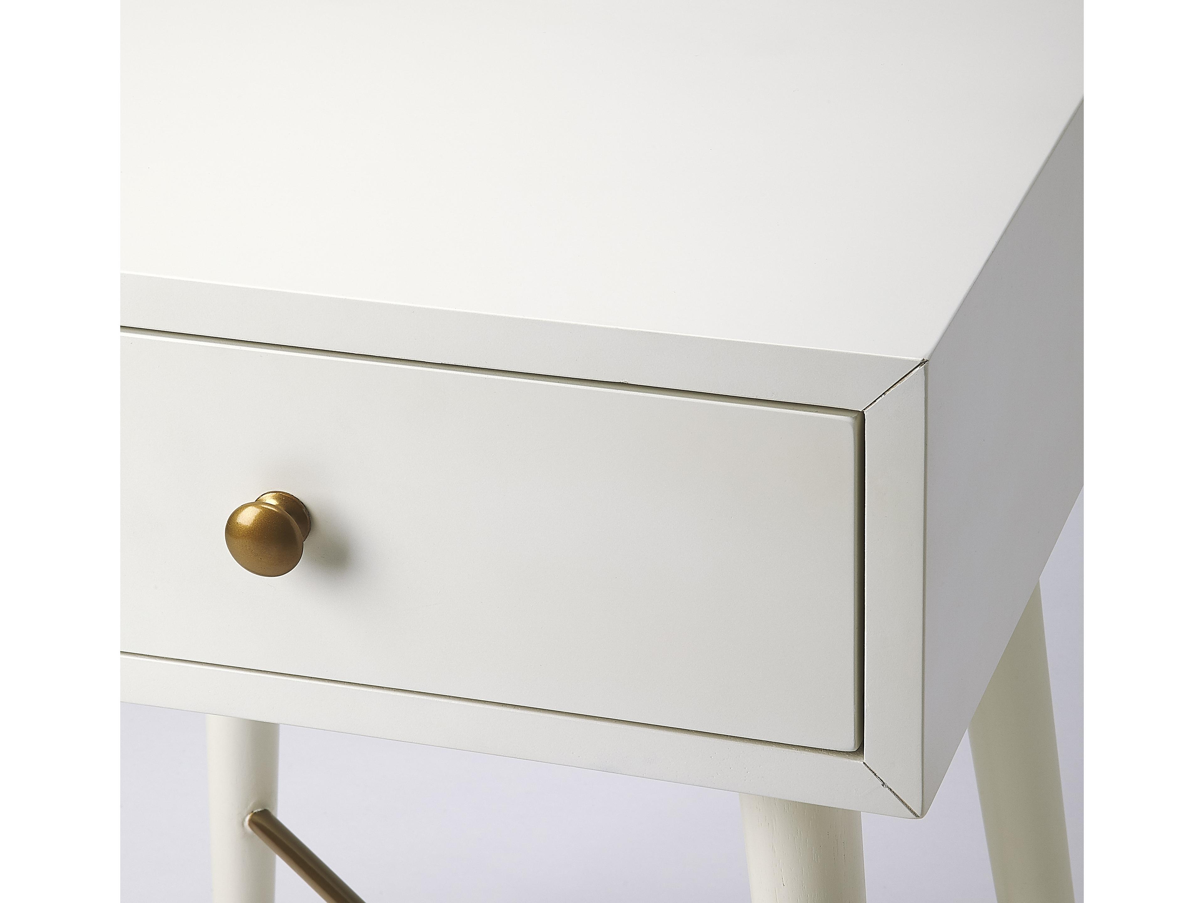 Butler Delridge Rectangular Wood White End Table