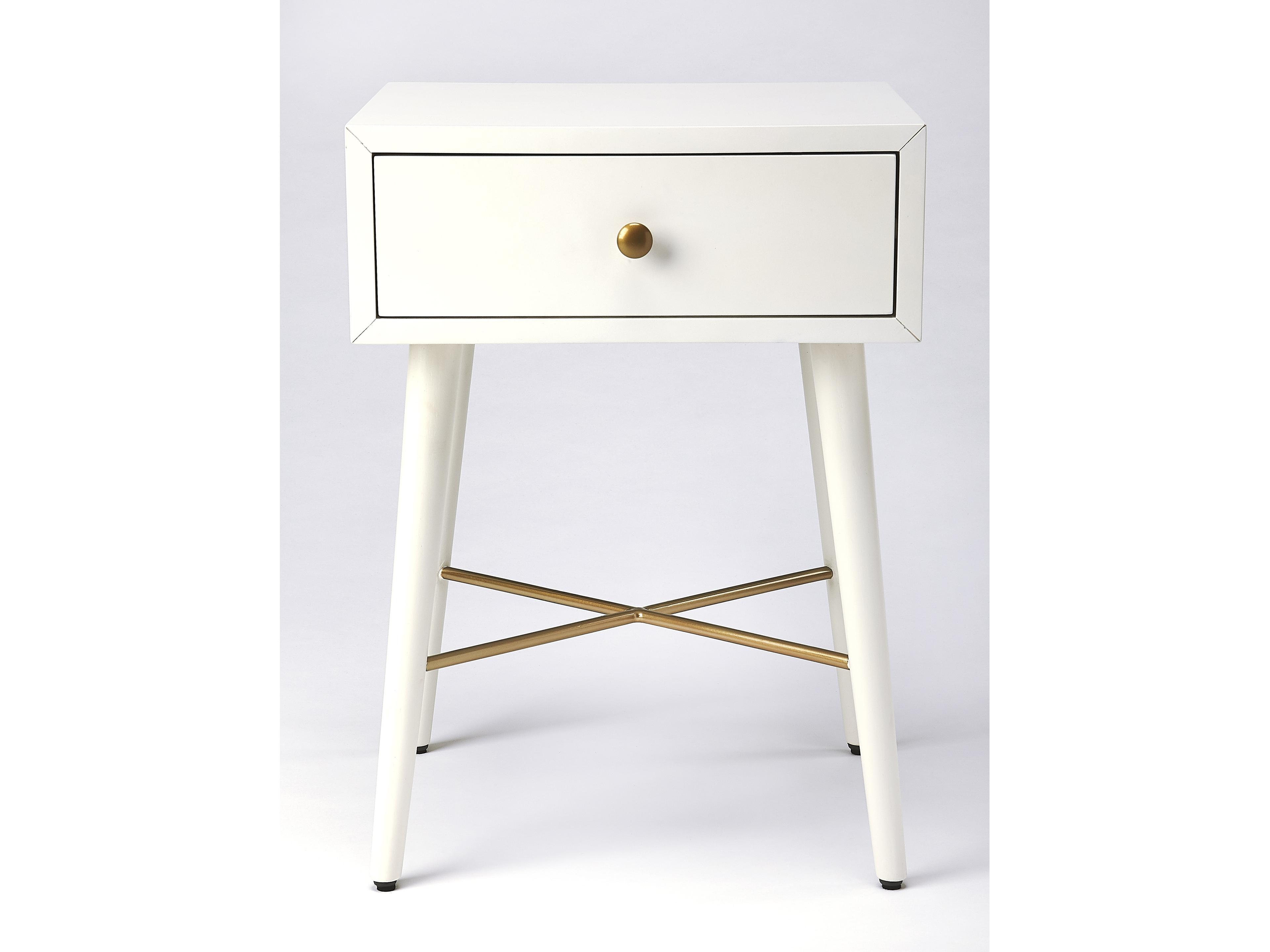Butler Delridge Rectangular Wood White End Table