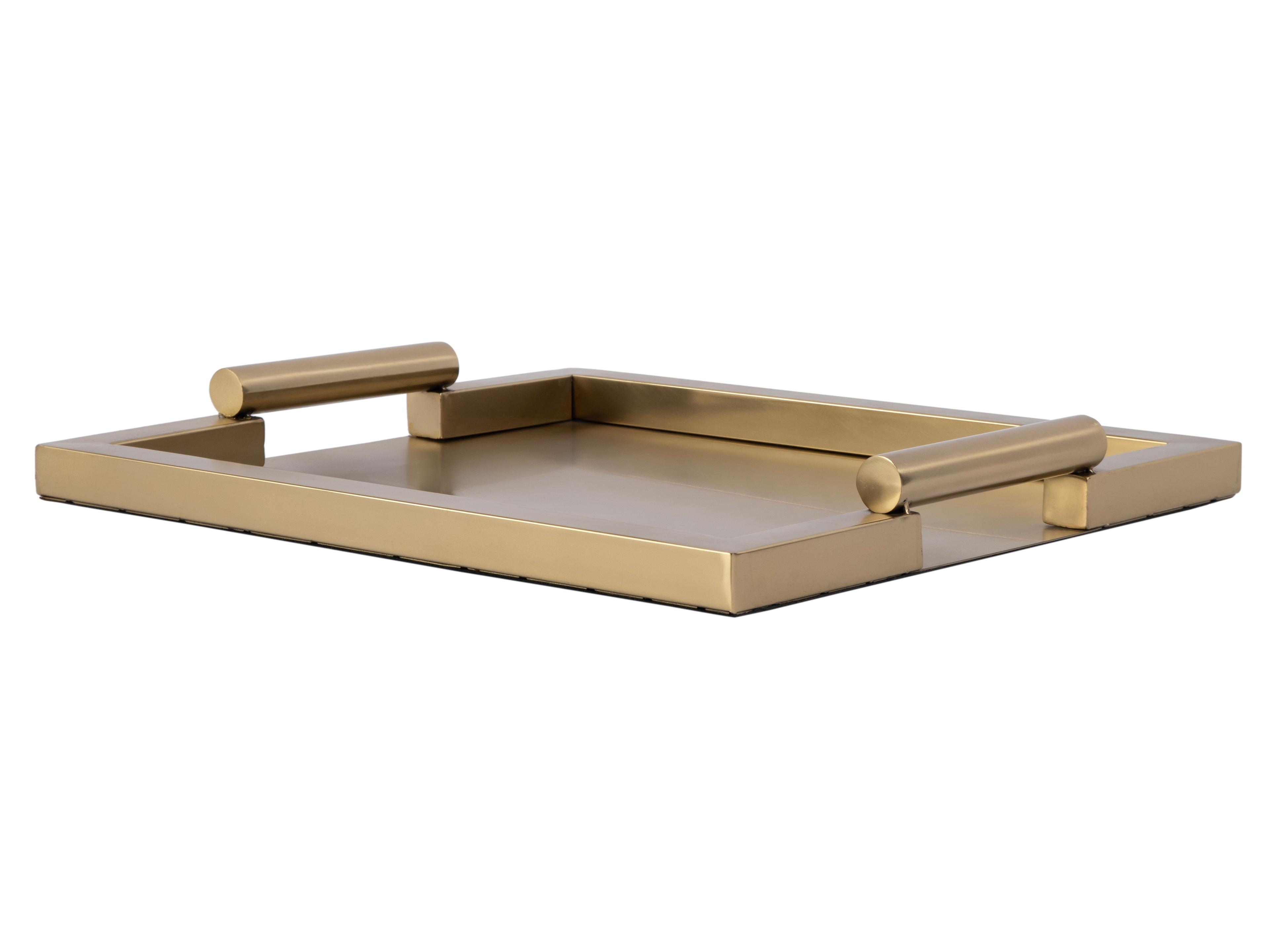 Butler Morante Rectangular Stainless Steel Serving Tray with Handles