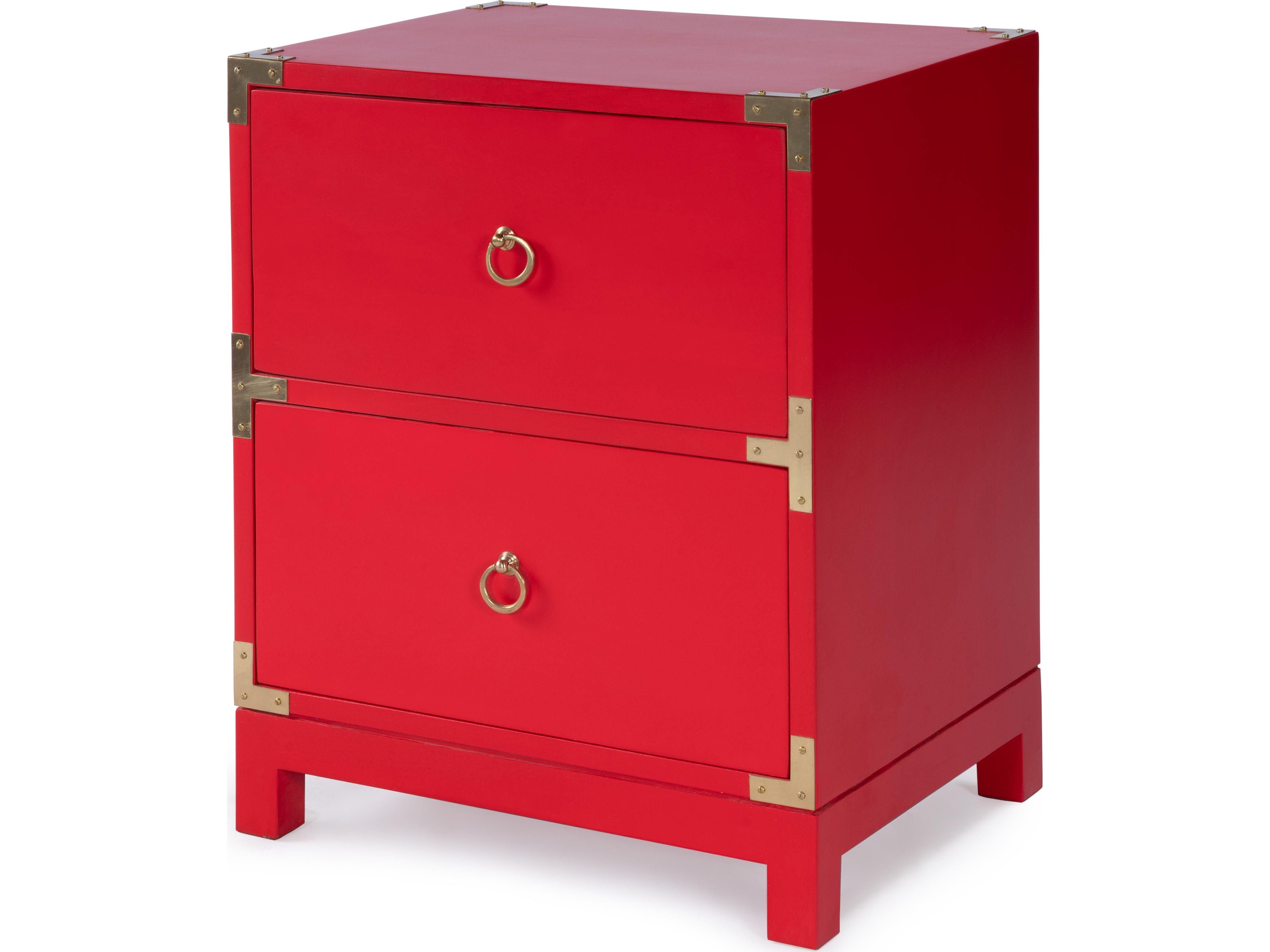Butler Ardennes Rectangular Wood Red End Table