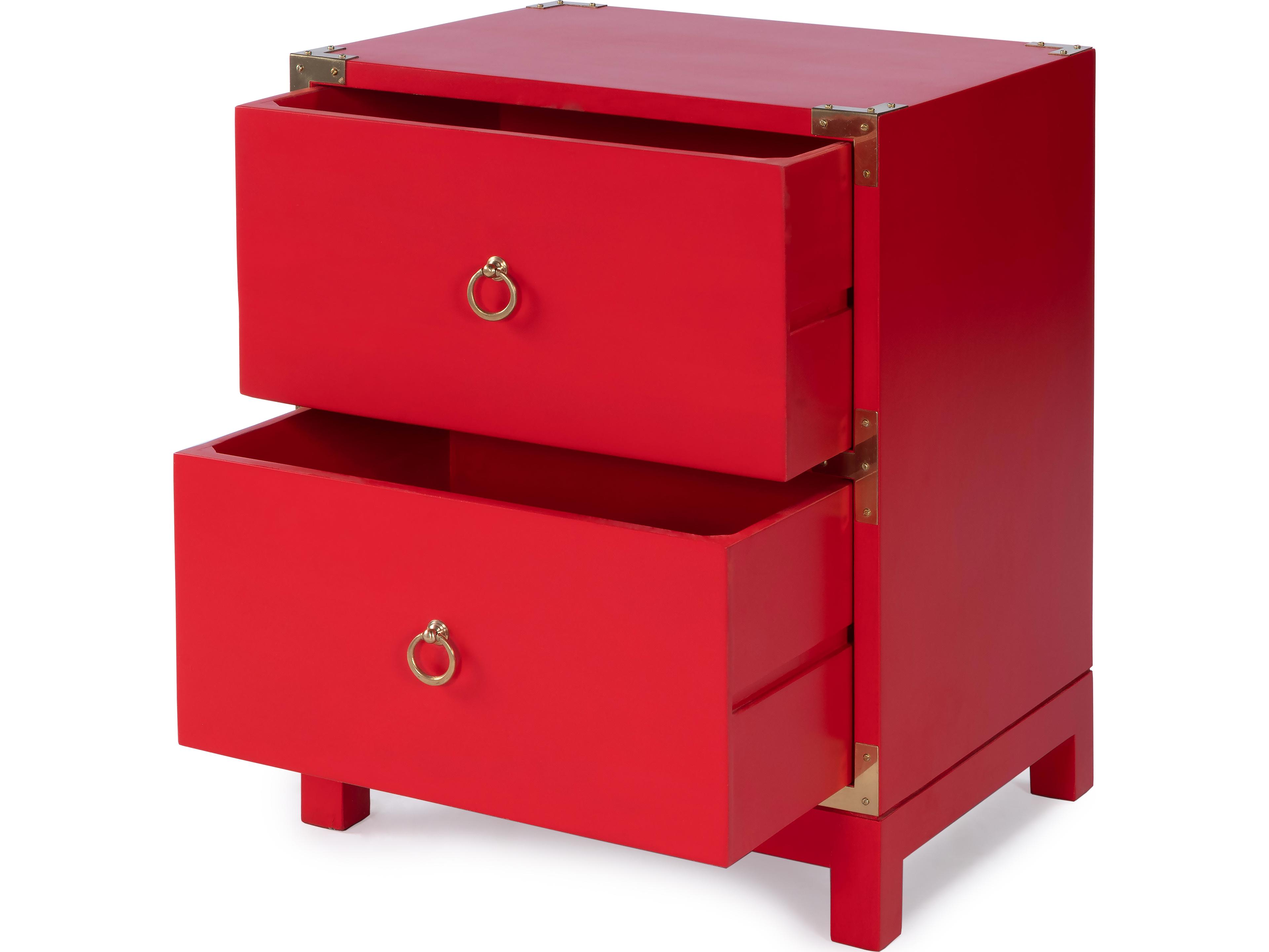 Butler Ardennes Rectangular Wood Red End Table