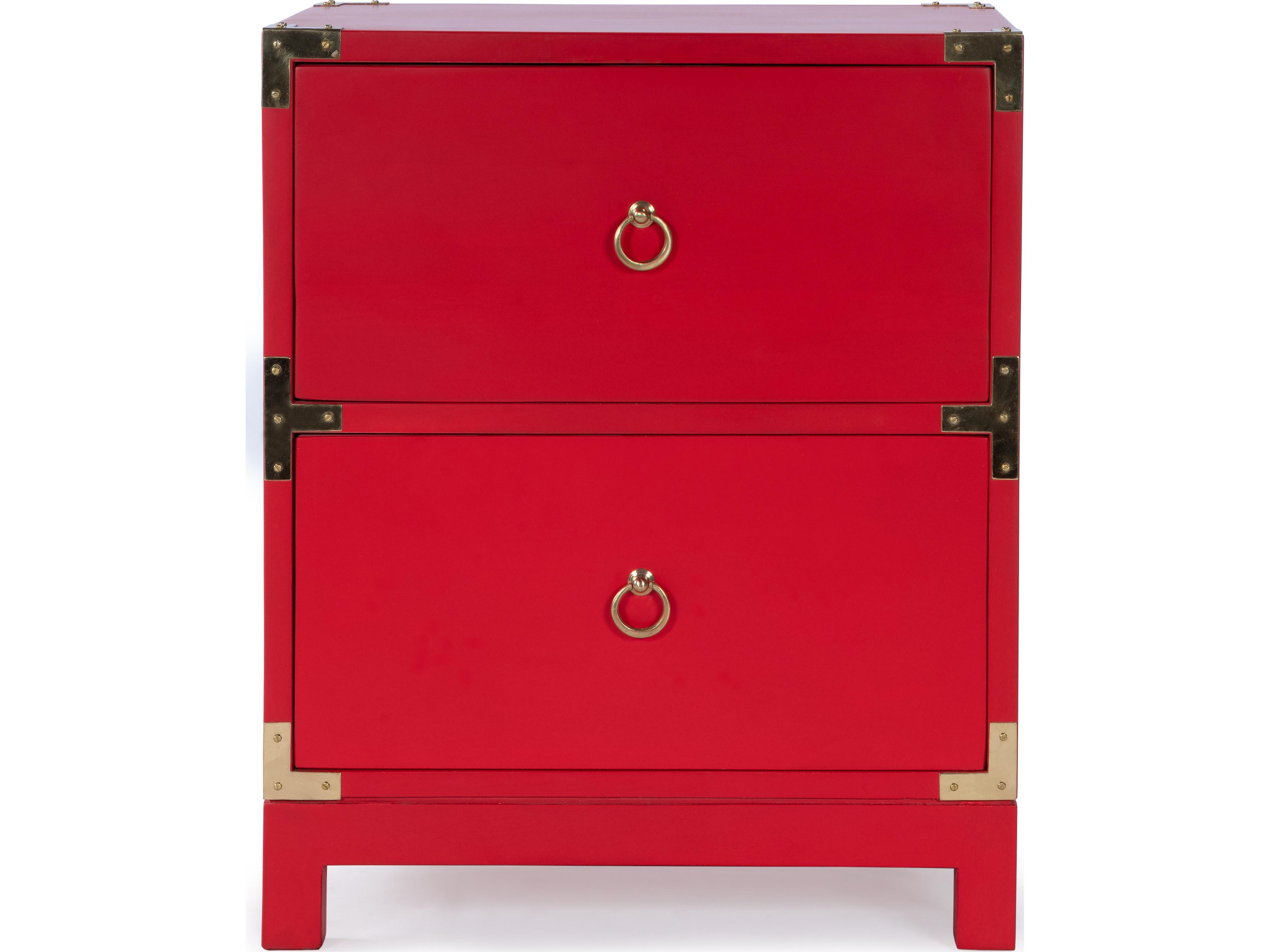 Butler Ardennes Rectangular Wood Red End Table