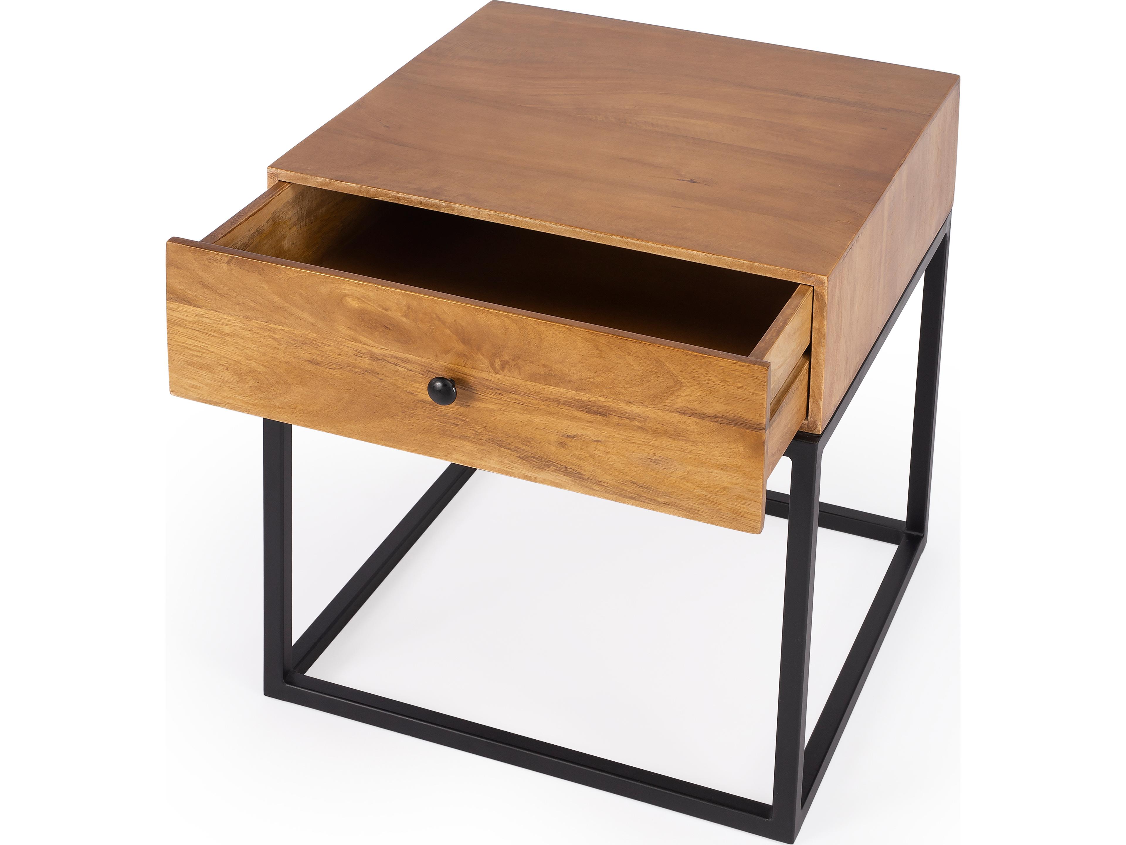 Butler Brixton Square Wood Industrial Chic End Table