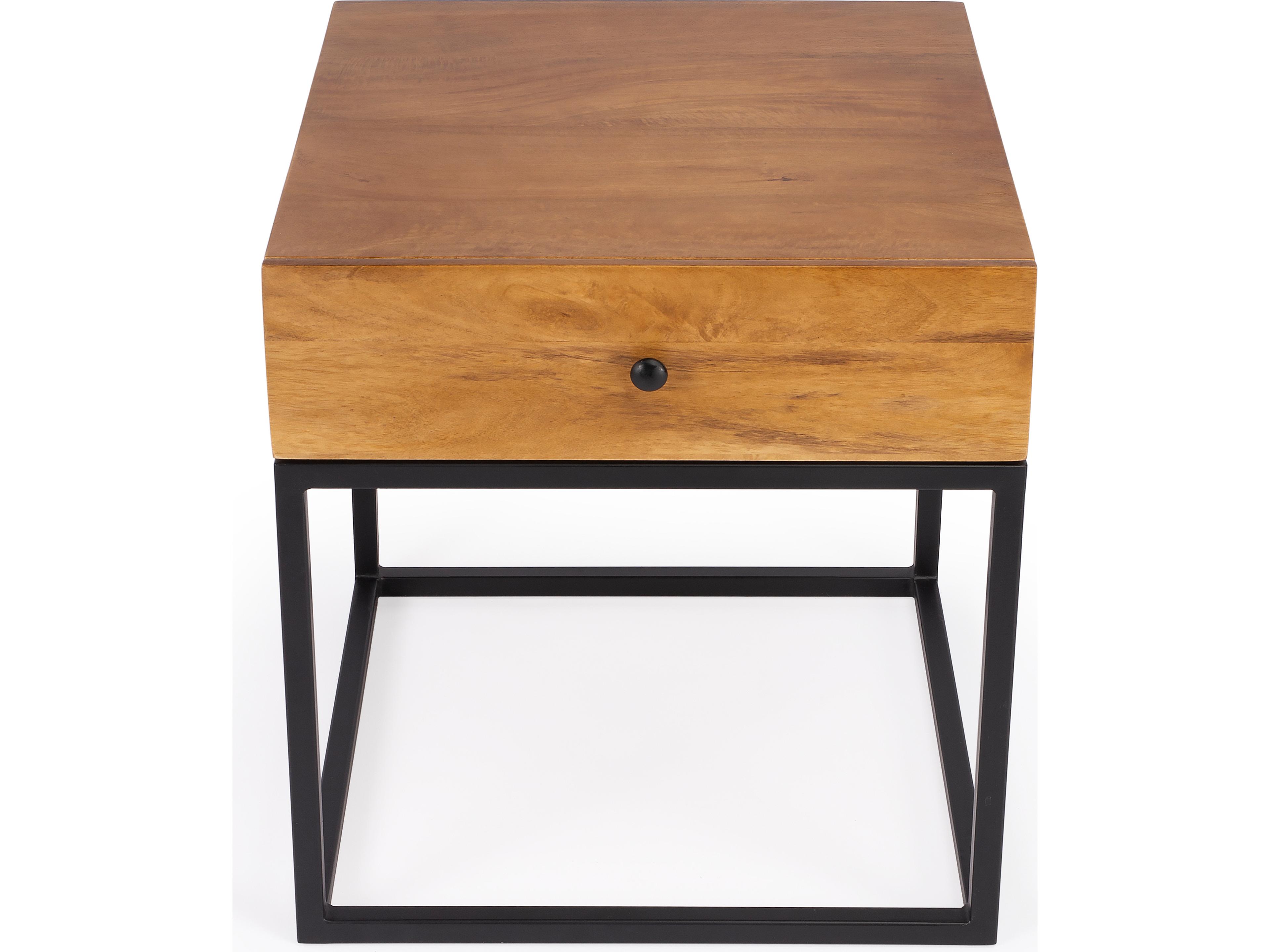 Butler Brixton Square Wood Industrial Chic End Table