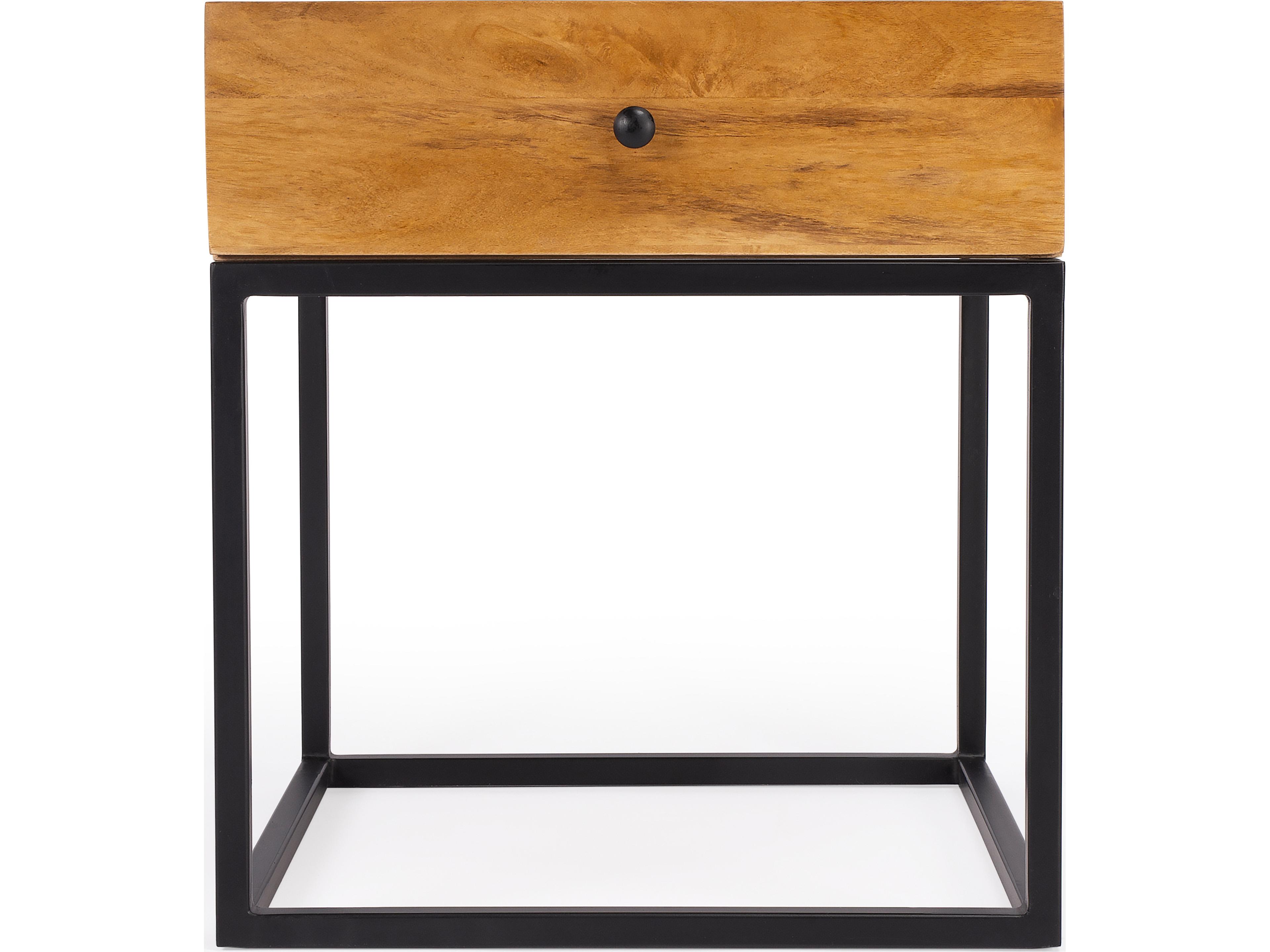 Butler Brixton Square Wood Industrial Chic End Table