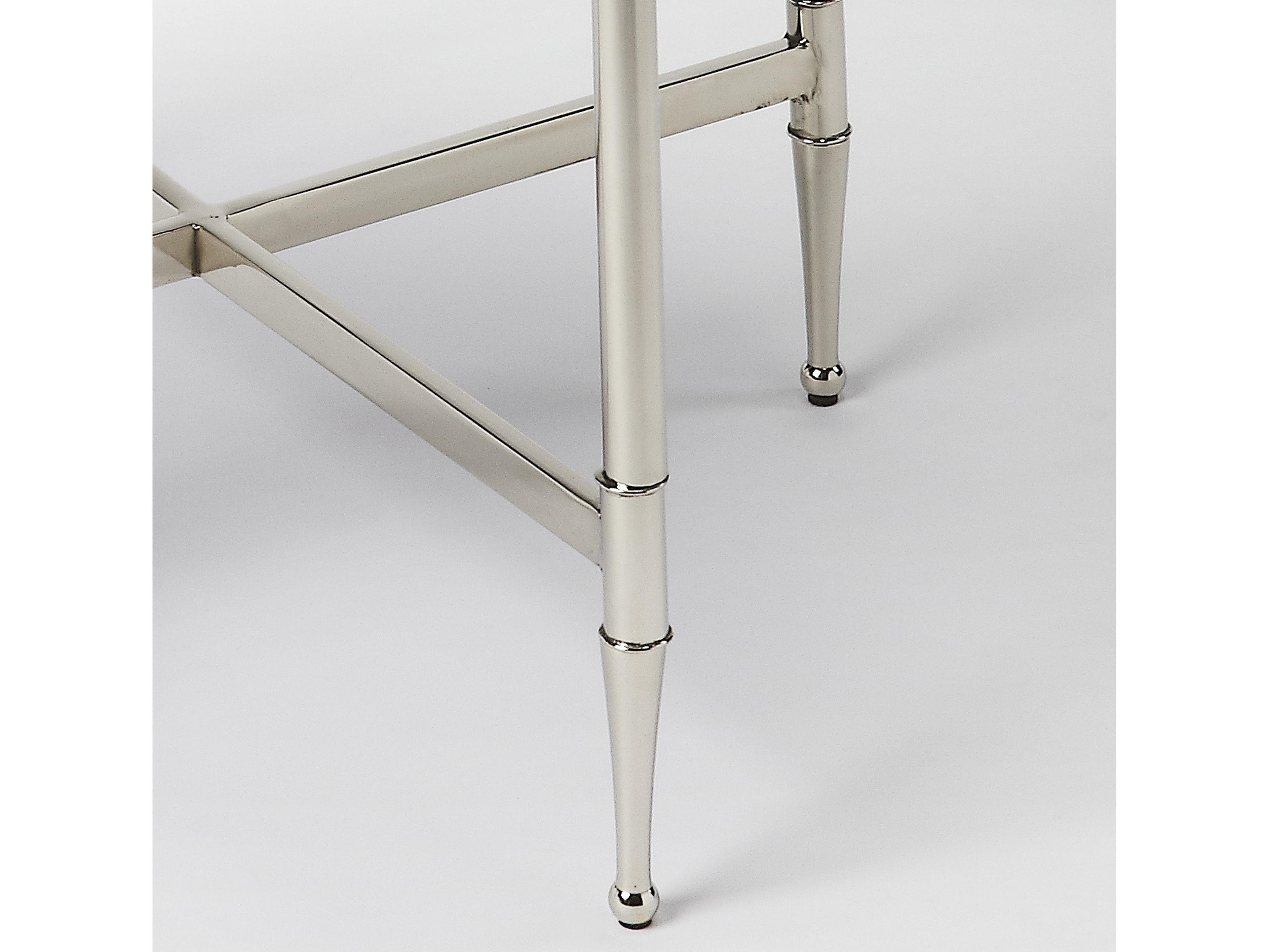 Butler Crosby Round Mirror End Table