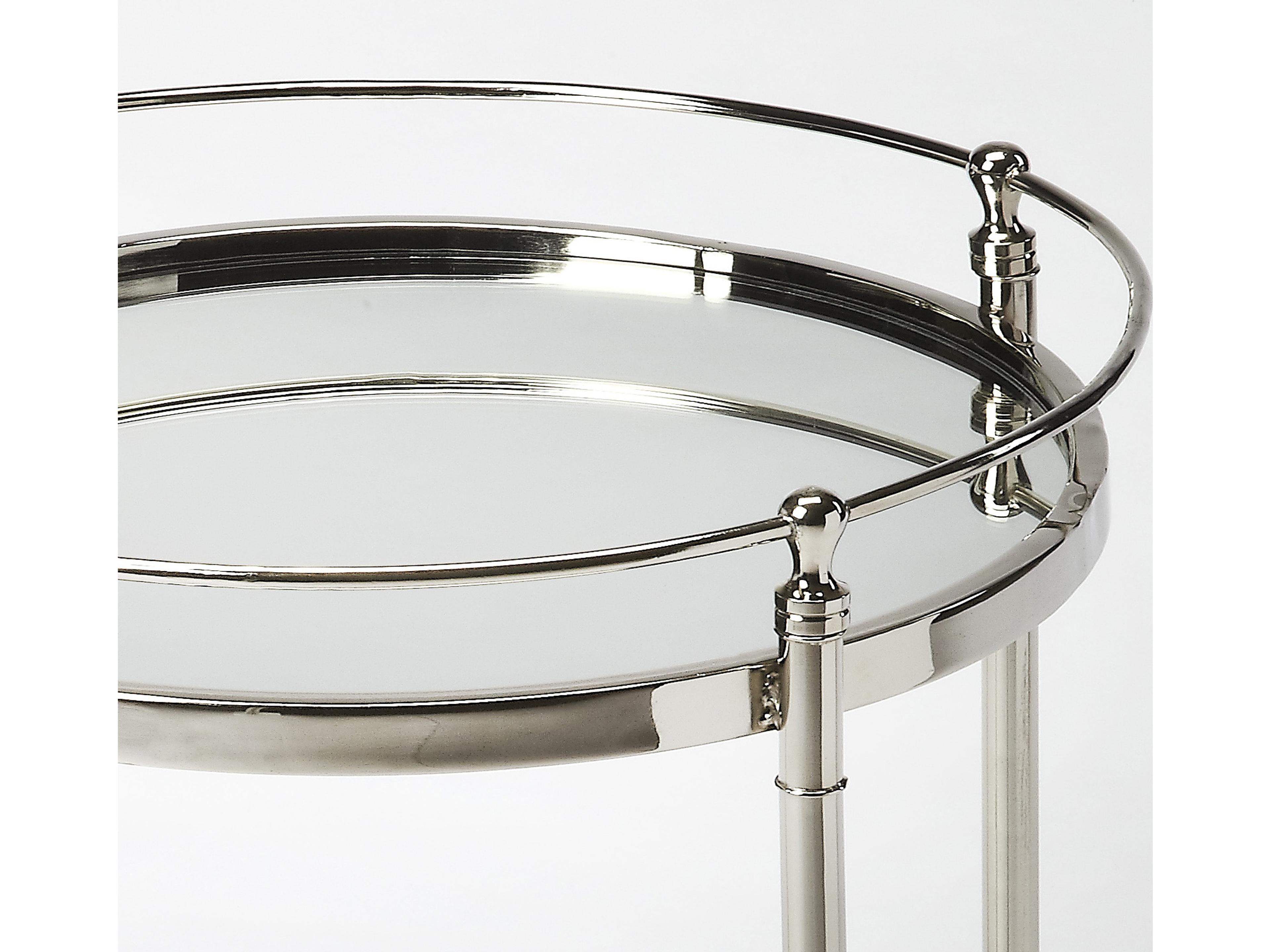 Butler Crosby Round Mirror End Table